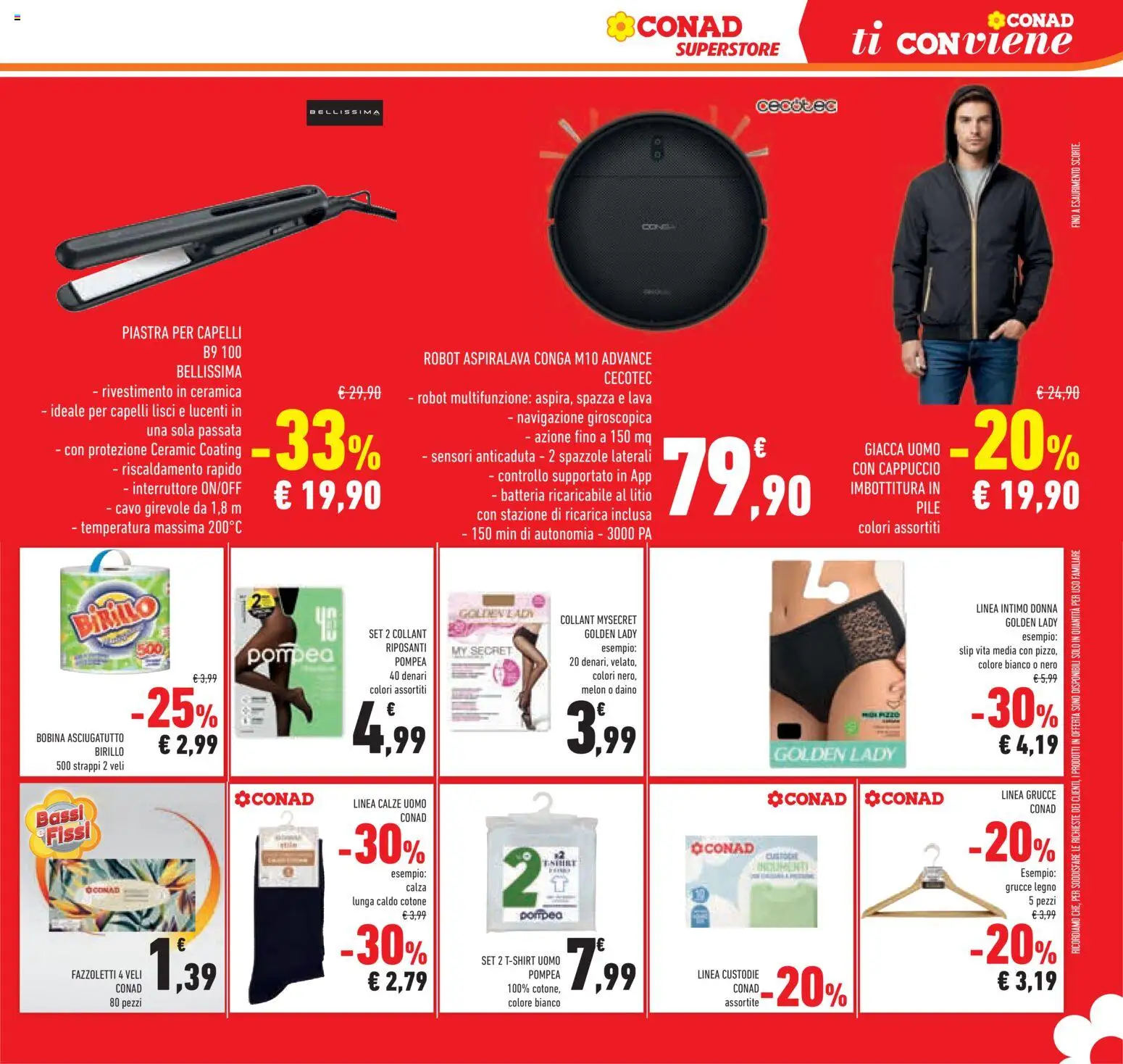 Anteprima dell'opuscolo Conad volantino Superstore Lombardia dal negozio Conad valido da 07/10/2026 - Robot, Batteria, Intimo, Collant, Navigazione, Cappuccio, Asciugatutto, T-shirt