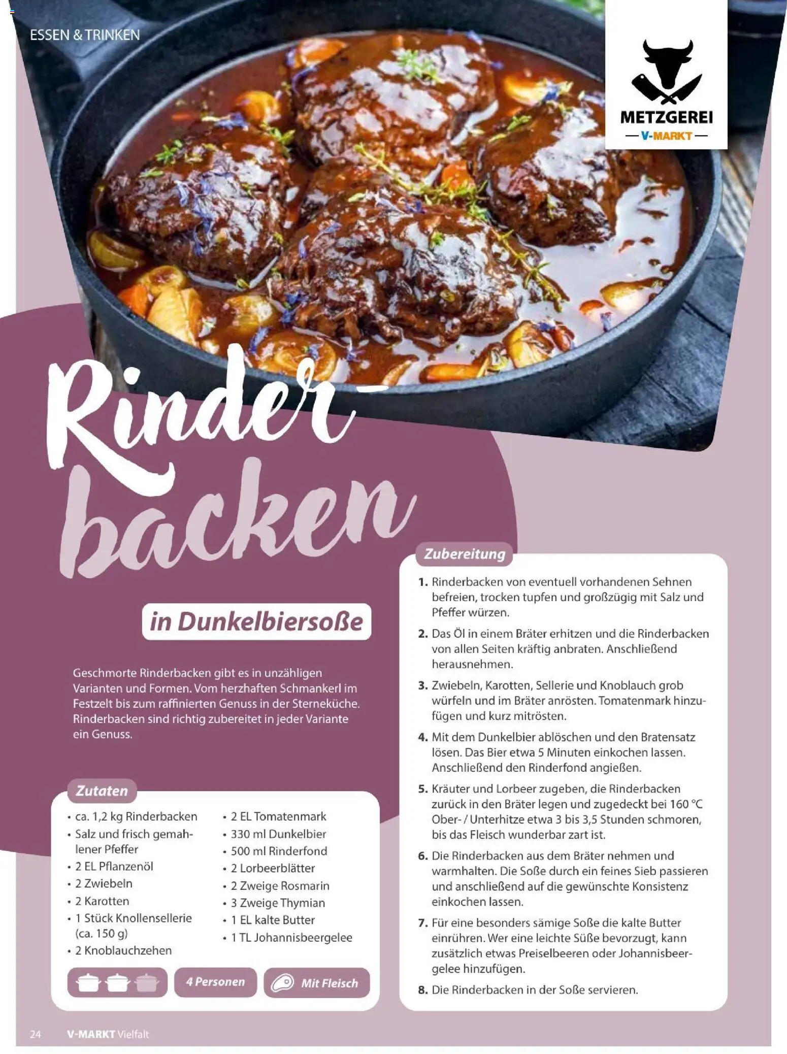 Vorschau von dem Prospekt des Geschäftes V-Markt, gültig ab dem 01.09.2026 - Butter, Bier, Knoblauch, Preiselbeeren, Salz, Soße, Pfeffer, Zwiebeln