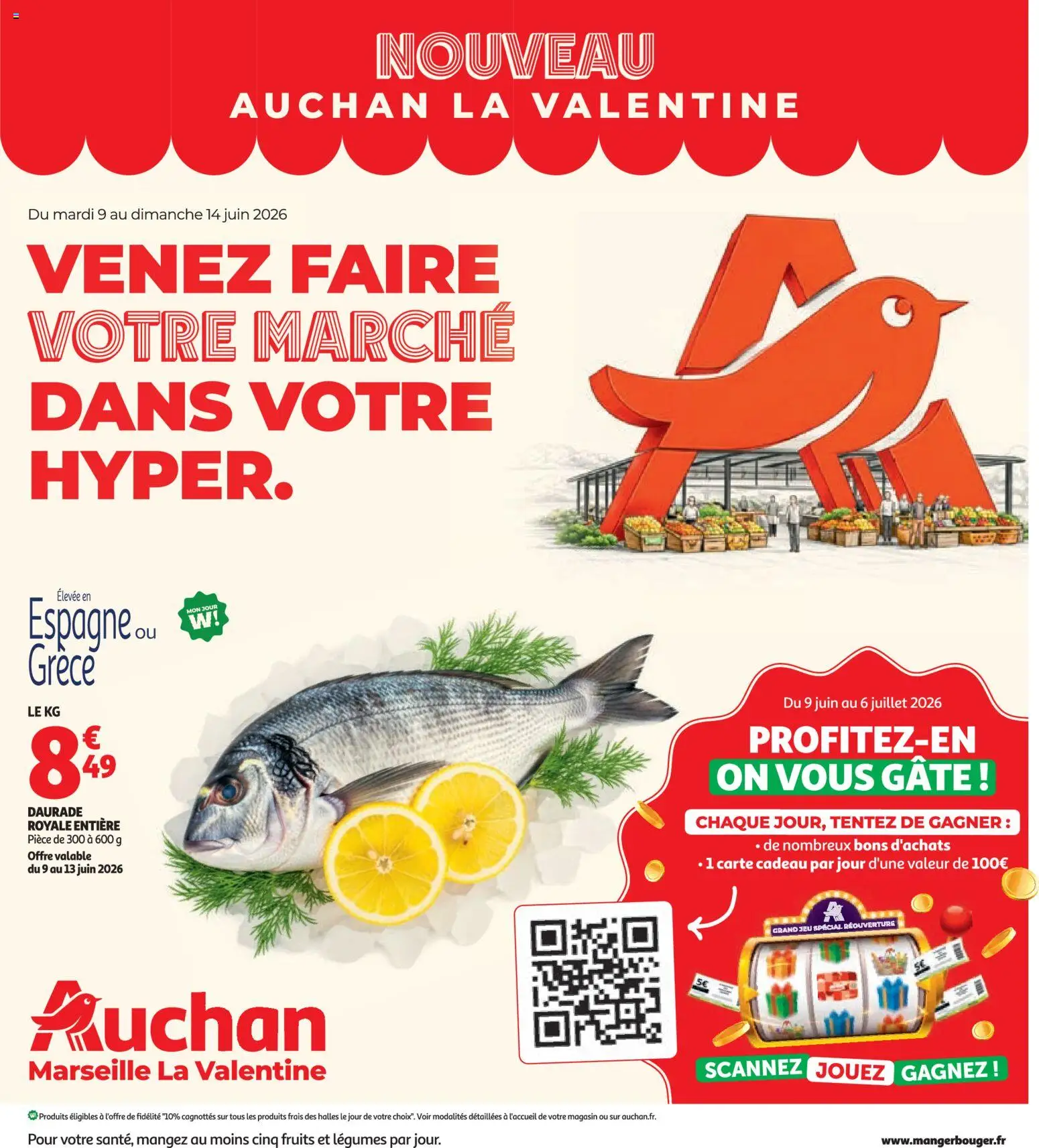 Voorbeeld van Auchan Nouveau AUCHAN LA VALENTINE van winkel Auchan geldig vanaf 09/06/2026 - La