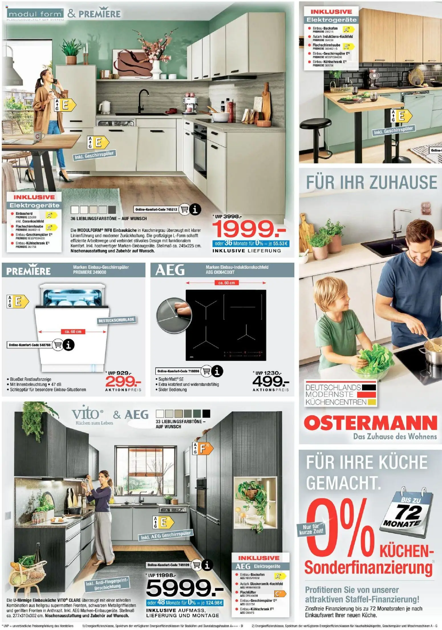 Vorschau von dem Prospekt des Geschäftes Ostermann, gültig ab dem 24.10.2026 - Kuchen, Küche, Geschirrspüler, Backofen, AEG, Einbauküche