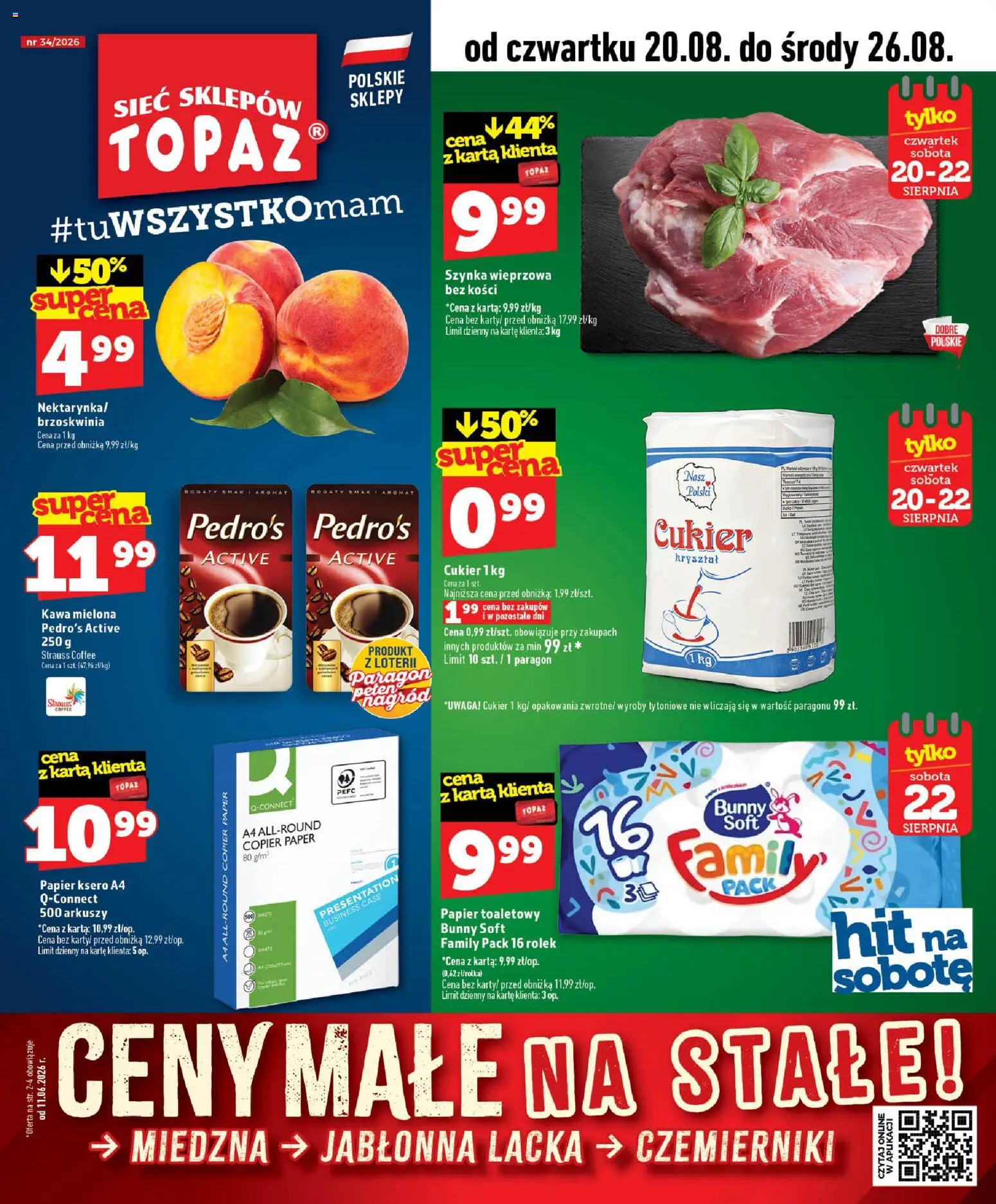 Pogląd gazetki "Topaz gazetka - Ceny małe na stałe" ze sklepu Topaz ważnej od 20.08.2026