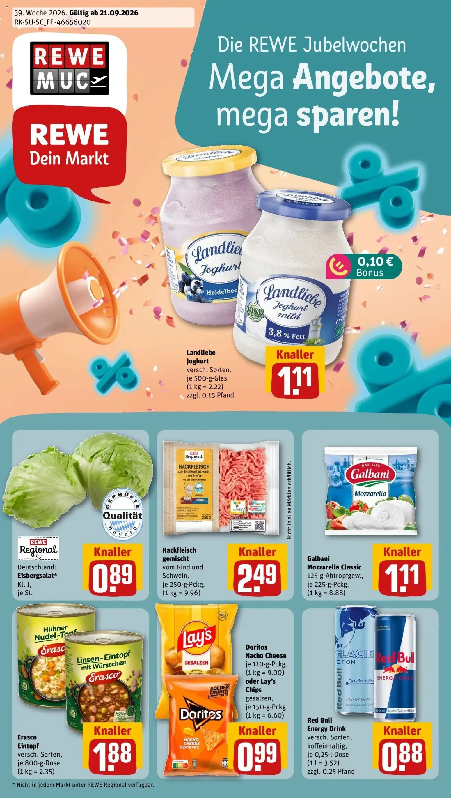 Vorschau von dem Prospekt des Geschäftes Rewe, gültig ab dem 21.09.2026