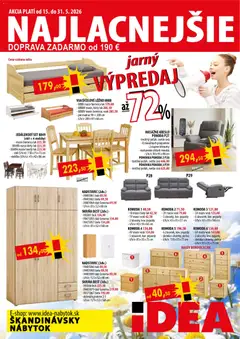 Náhľad IDEA nábytok letáku platného od 15.05.2026