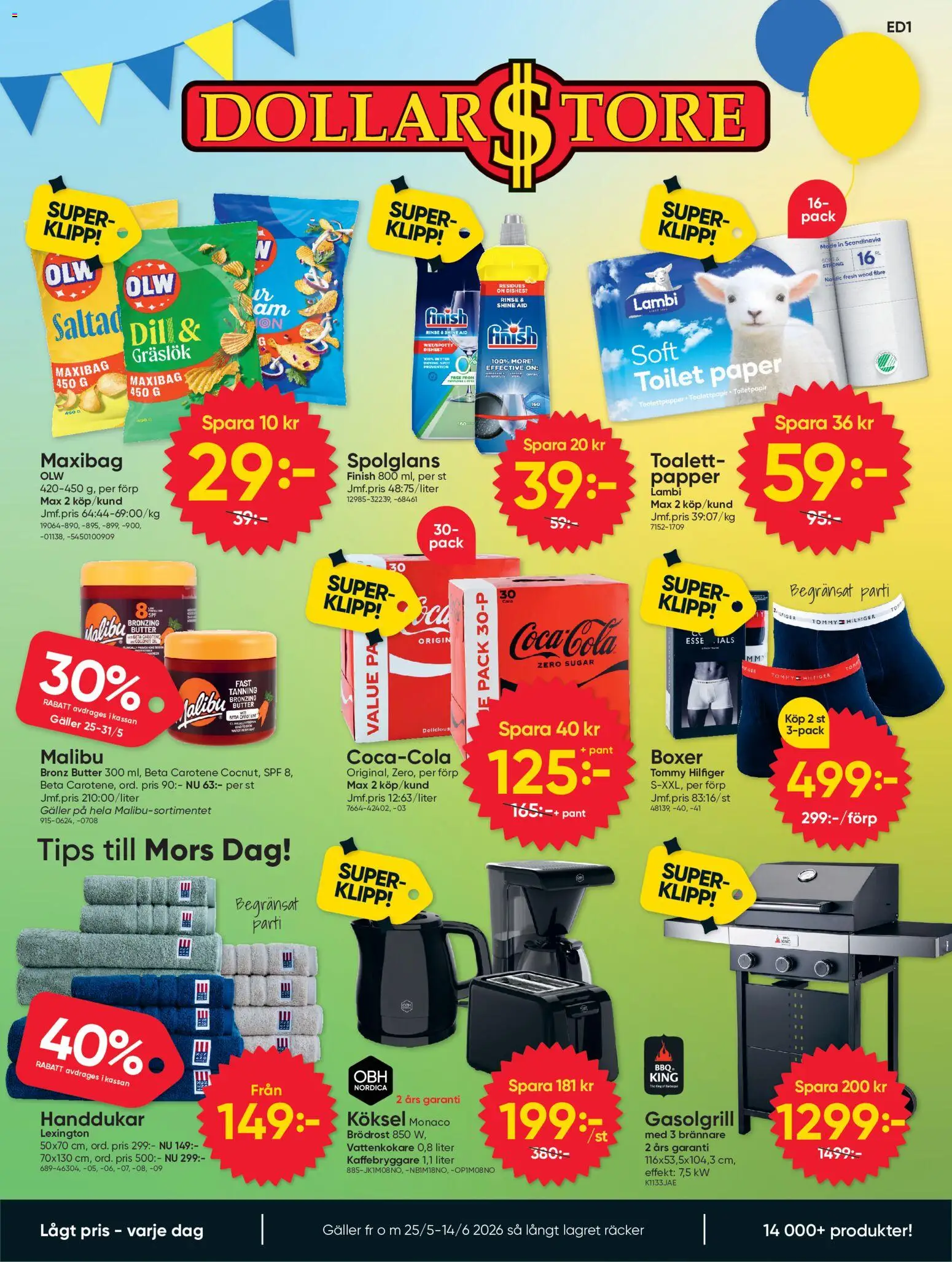 Förhandsgranska reklamblad Dollar Store erbjudanden från butik Dollar Store gäller från 25/05/2026