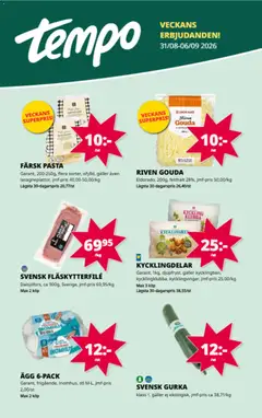 Förhandsgranska reklamblad Tempo erbjudanden från butik Tempo gäller från 31/08/2026