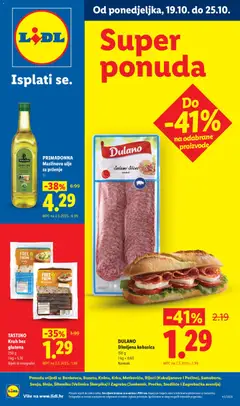 Pregled letka Lidl Super ponuda trgovine Lidl vrijedi od 19.10.2026