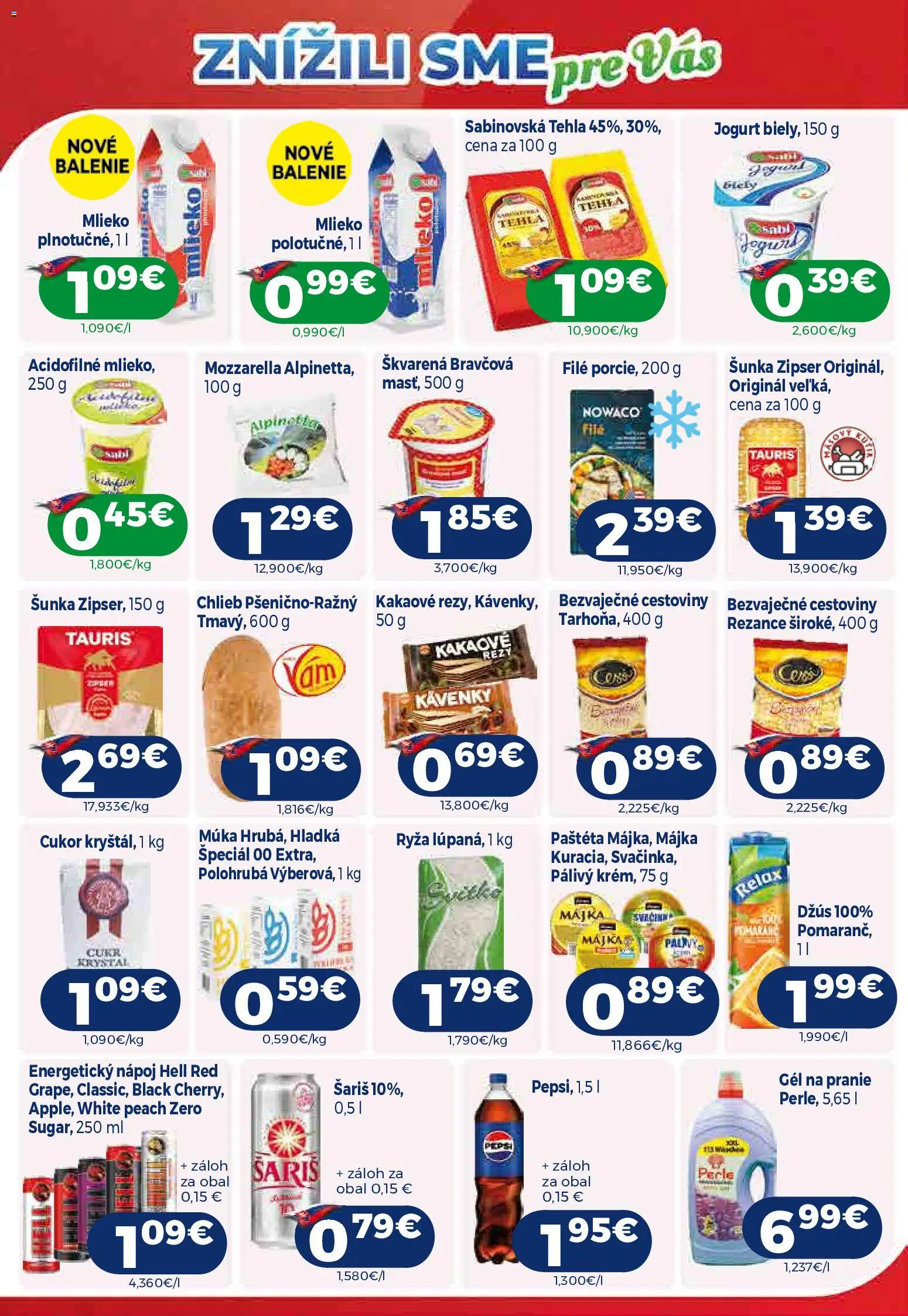 Náhľad Milk Agro letáku platného od 21.10.2026 - Chlieb, Ryža, Cukor, Pepsi, Šariš, Múka, Paštéta, Gél na pranie