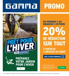 Prévisualisation de GAMMA Publicité Promo du magasin GAMMA formulaire valide 16/09/2026