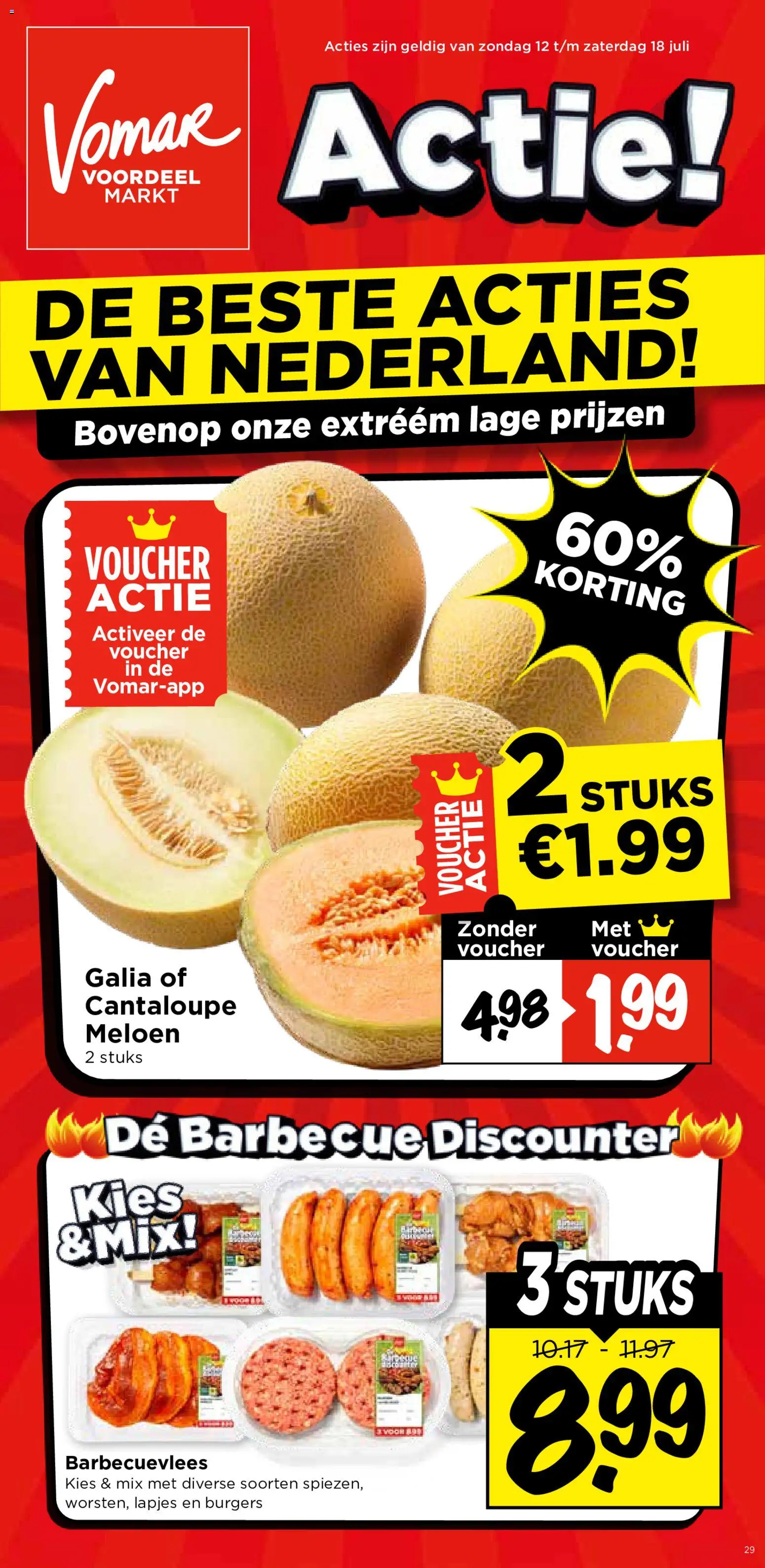 Voorbeeld van Vomar folder van winkel Vomar geldig vanaf 12-07-2026 - Barbecue, Meloen