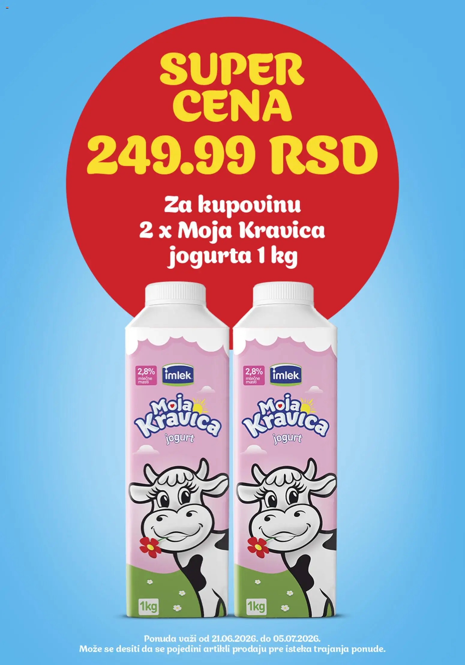 Pregled Univerexport kataloga - važi od 21.06.2026 - Moja kravica, Jogurt, Mast