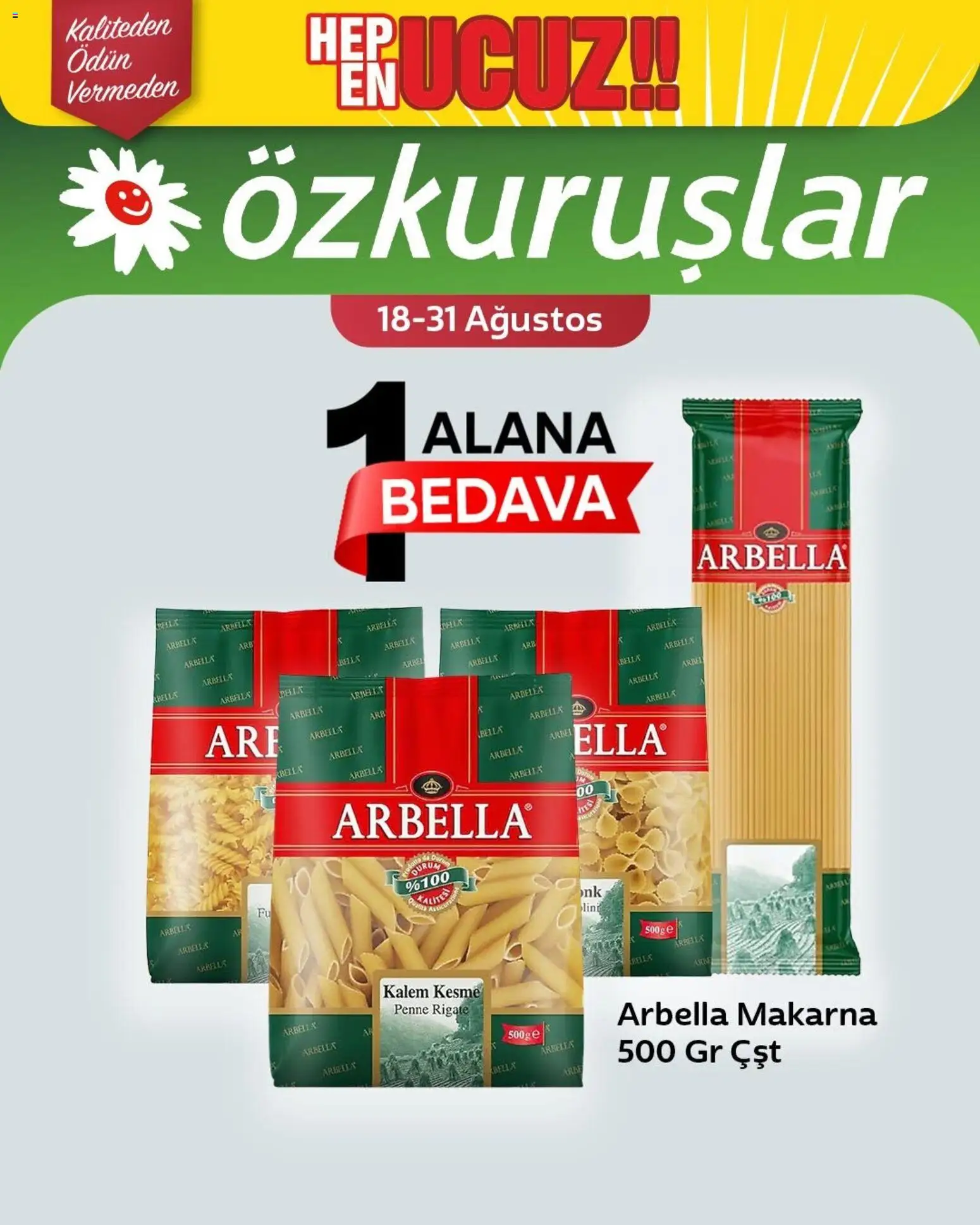 Özkuruşlar Özkuruşlar 1 alana 1 bedava 18.08.2026 - Broşürünün önizlemesi