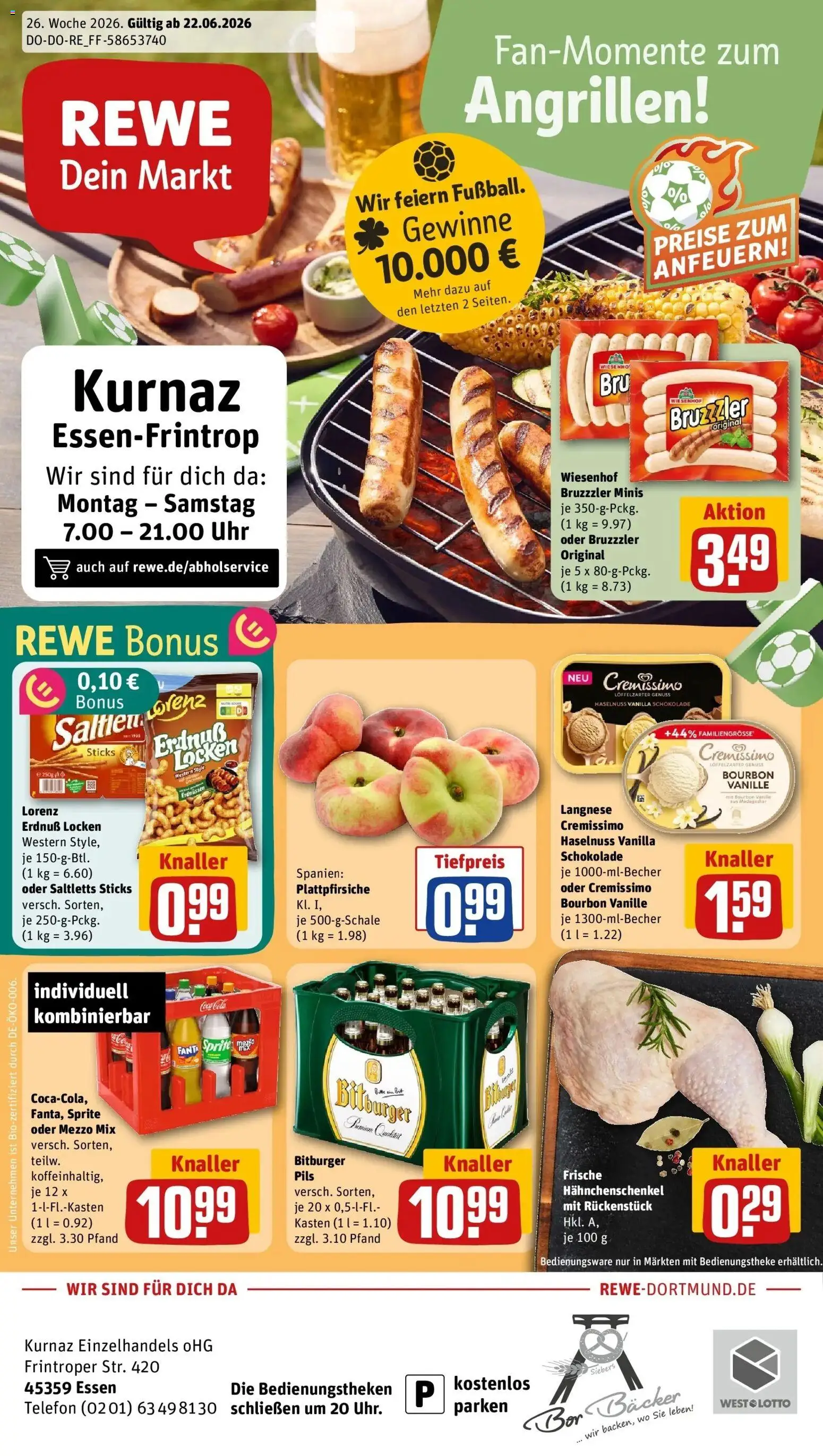 Vorschau von dem Prospekt des Geschäftes Rewe, gültig ab dem 21.06.2026