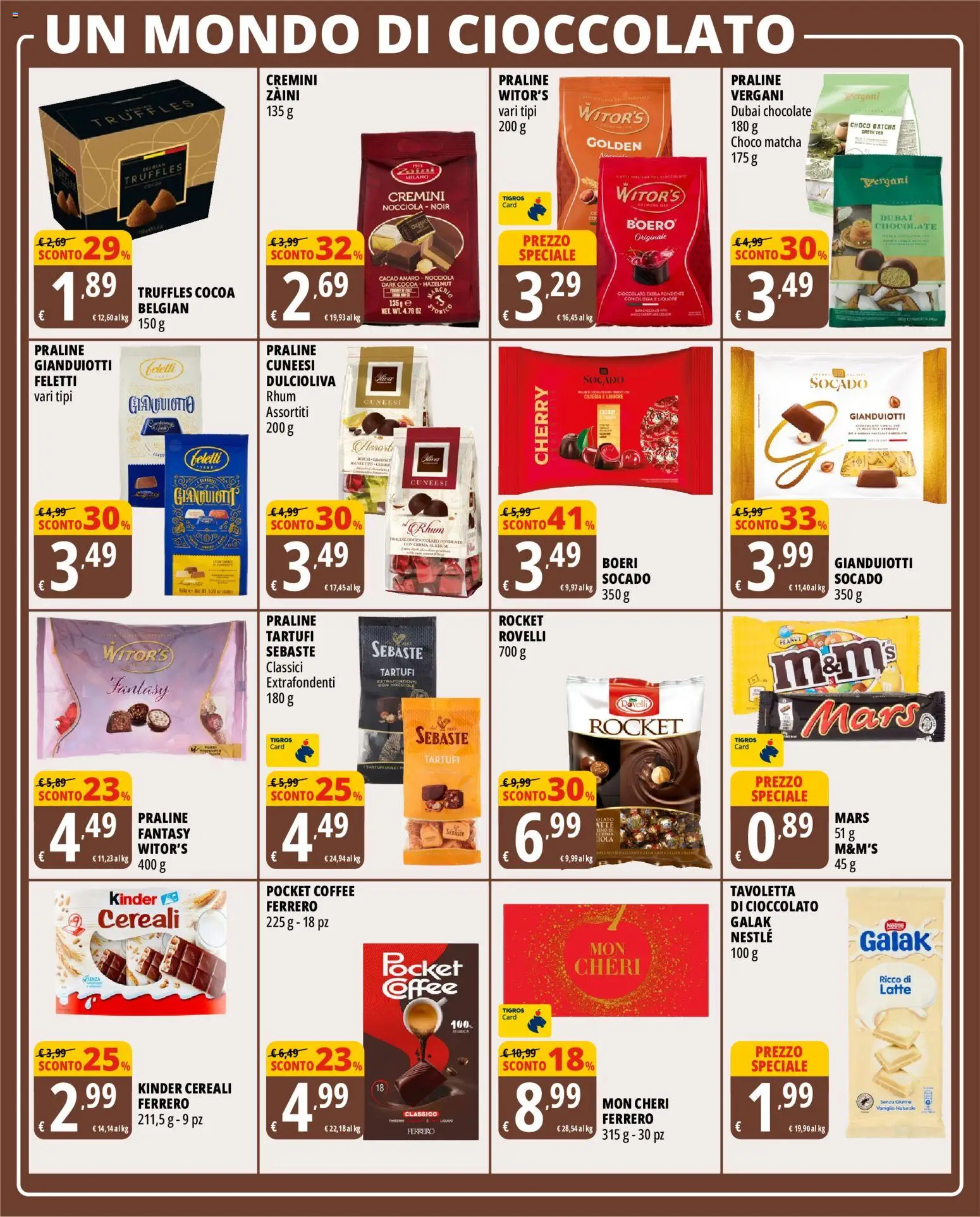 Anteprima dell'opuscolo Tigros volantino dal negozio Tigros valido da 28/10/2026 - Senza glutine, Latte, Cioccolato, Matcha, Cereali, Nocciole, Cacao, Vaniglia