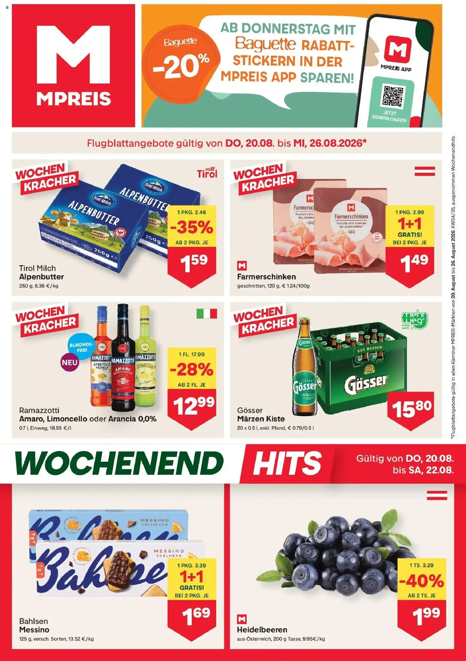 Vorschau der Angebote: MPREIS MPREIS Velden gültig ab 20.08.2026