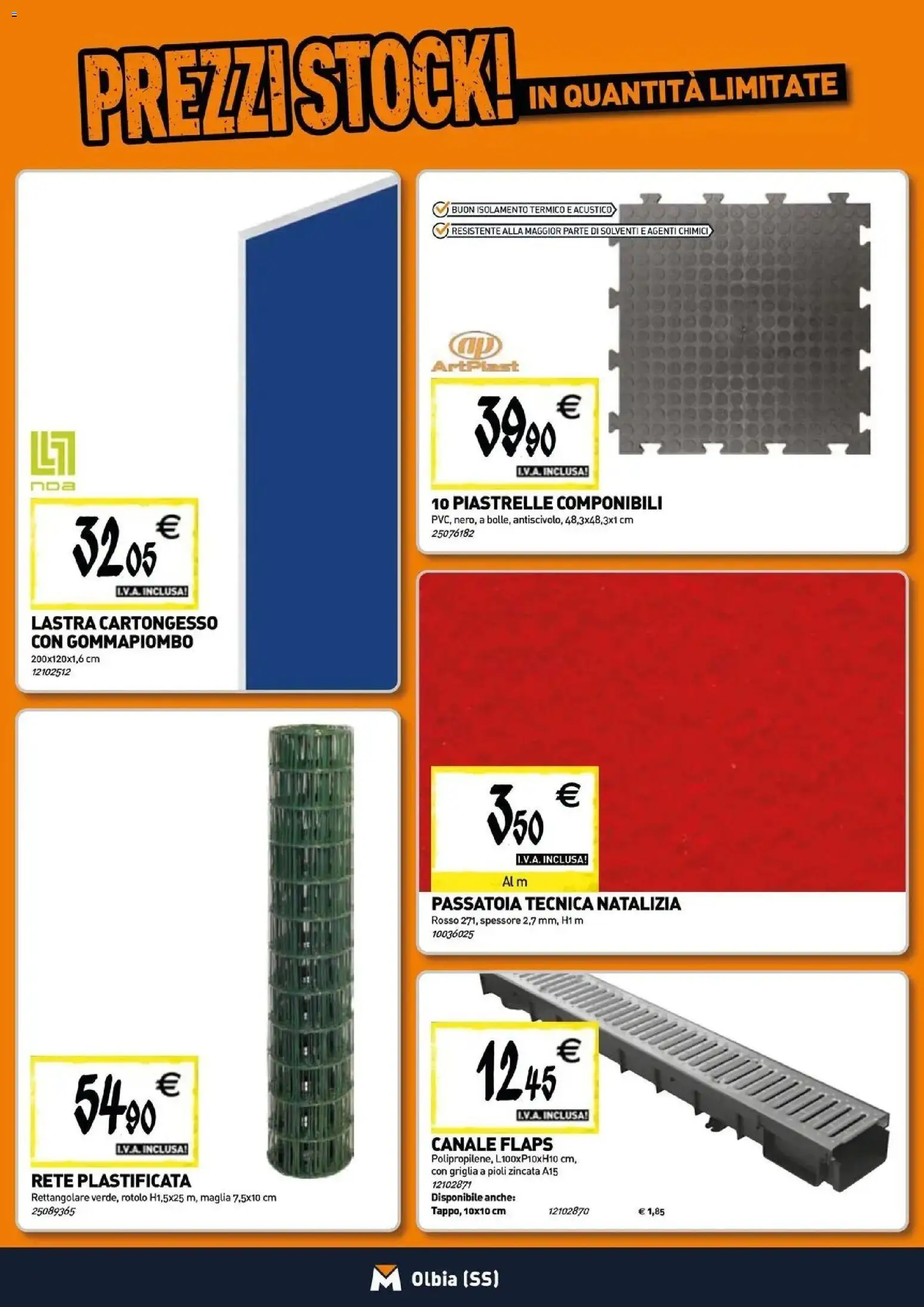 Anteprima dell'opuscolo TECNOMAT catalogo Olbia dal negozio TECNOMAT valido da 29/10/2026 - Griglia, Piastrelle
