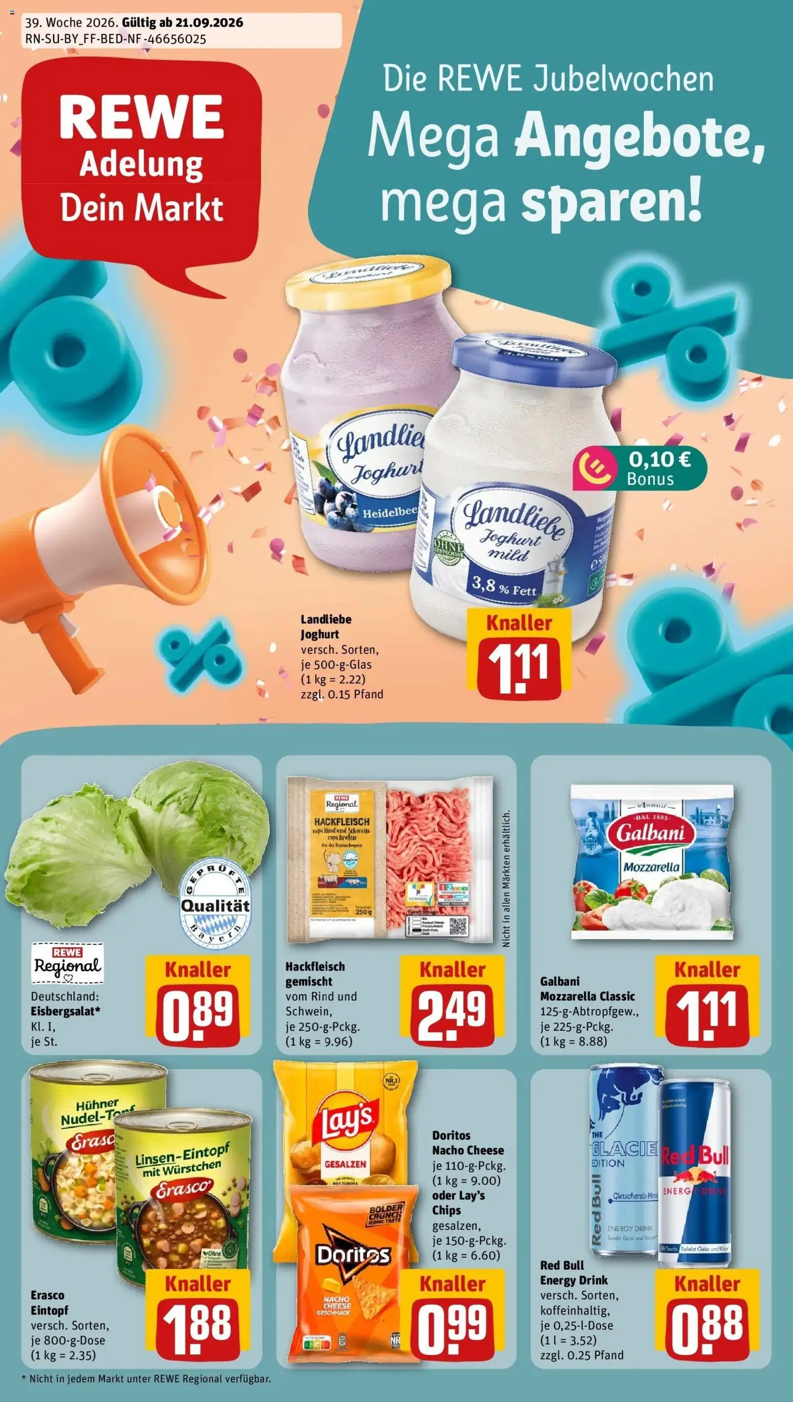 Vorschau von dem Prospekt des Geschäftes Rewe, gültig ab dem 21.09.2026