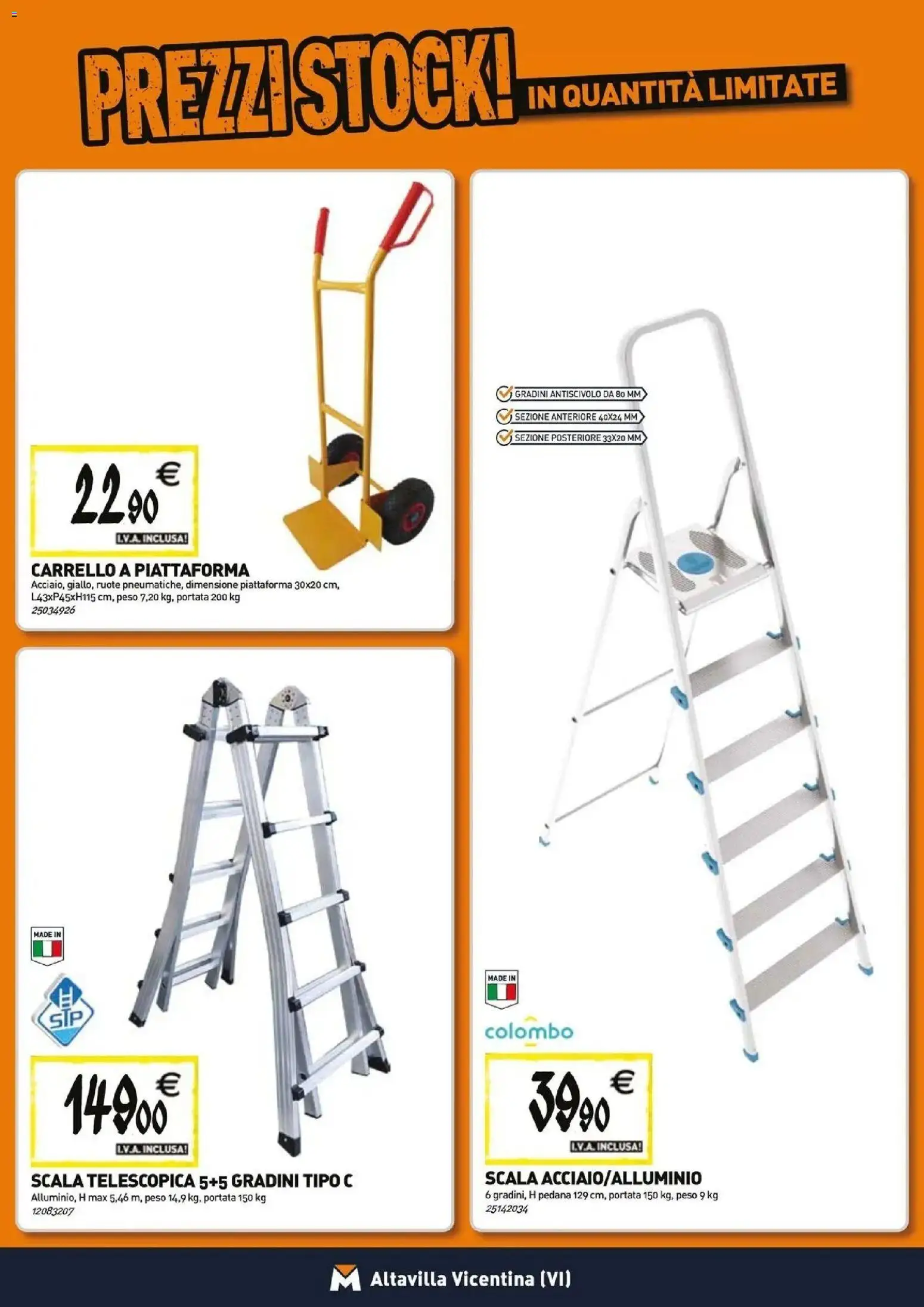 Anteprima dell'opuscolo TECNOMAT catalogo Altavilla Vicentina dal negozio TECNOMAT valido da 29/10/2026 - Scala, Carrello