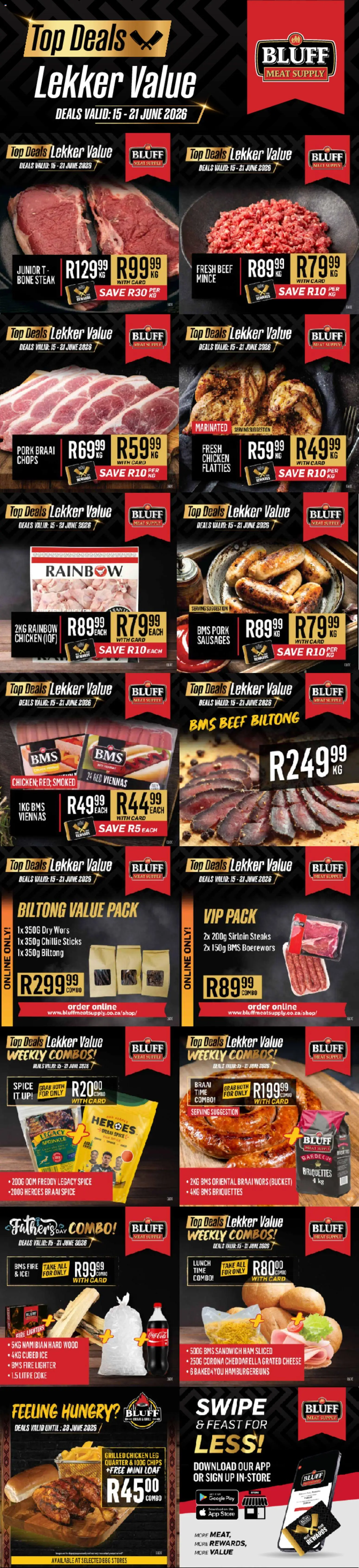 Preview of Bluff Meat Supply flyer valid from 15/06/2026