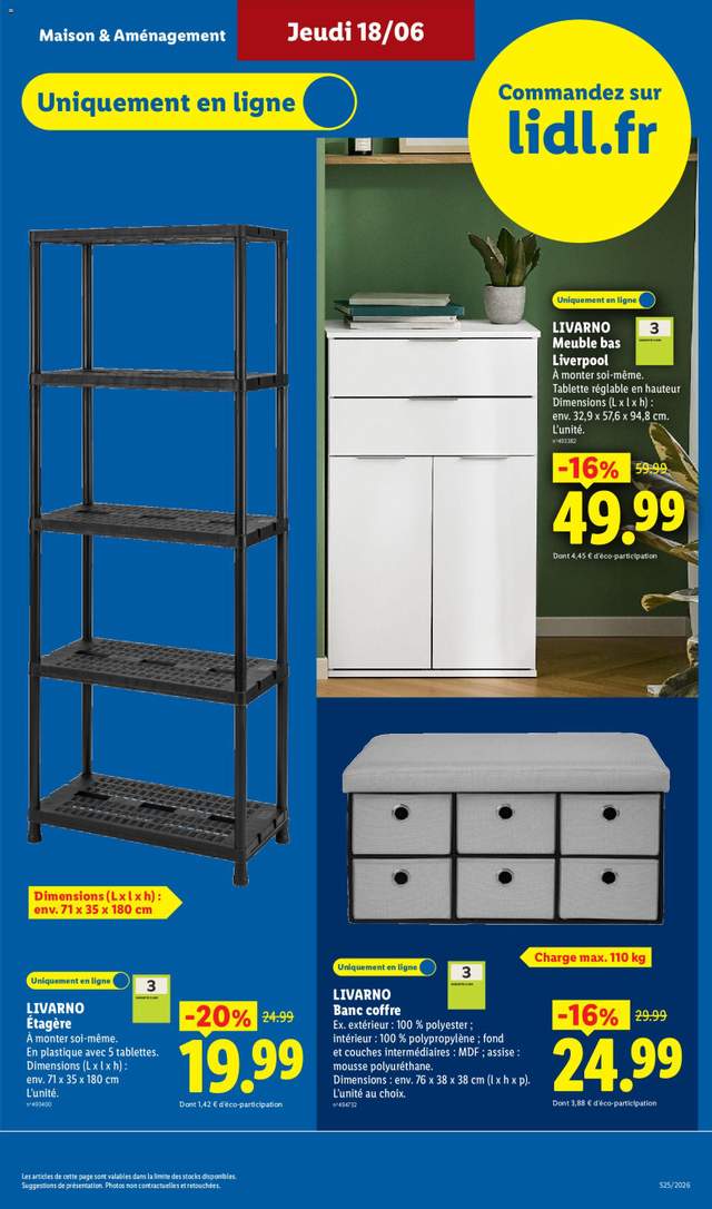 Nouveau catalogue Lidl à partir du 18/06