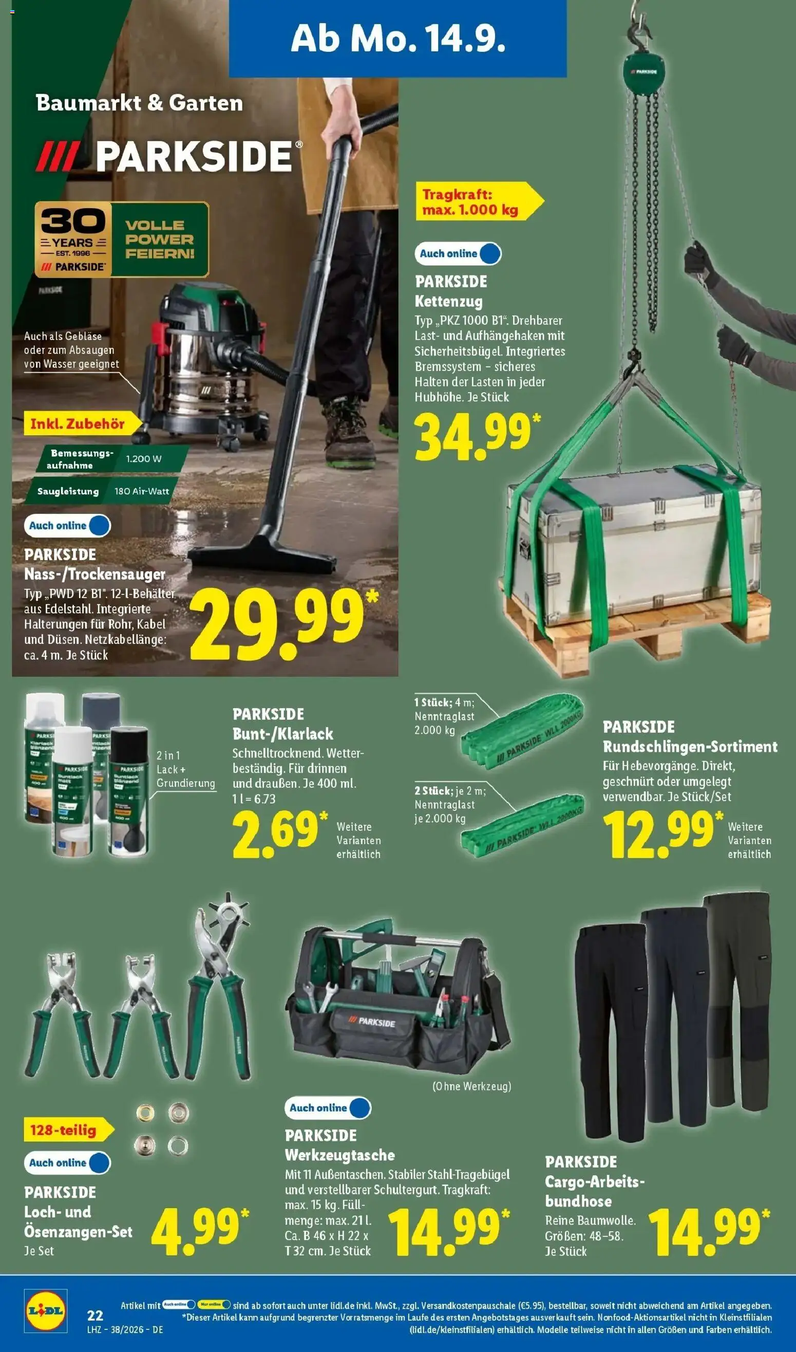 Vorschau von dem Prospekt des Geschäftes Lidl, gültig ab dem 14.09.2026 - Wasser, Kabel