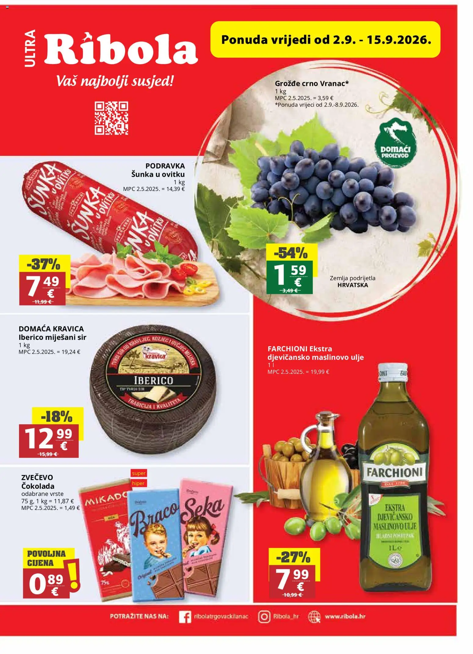 Pregled letka Ribola Katalog trgovine Ribola vrijedi od 02.09.2026