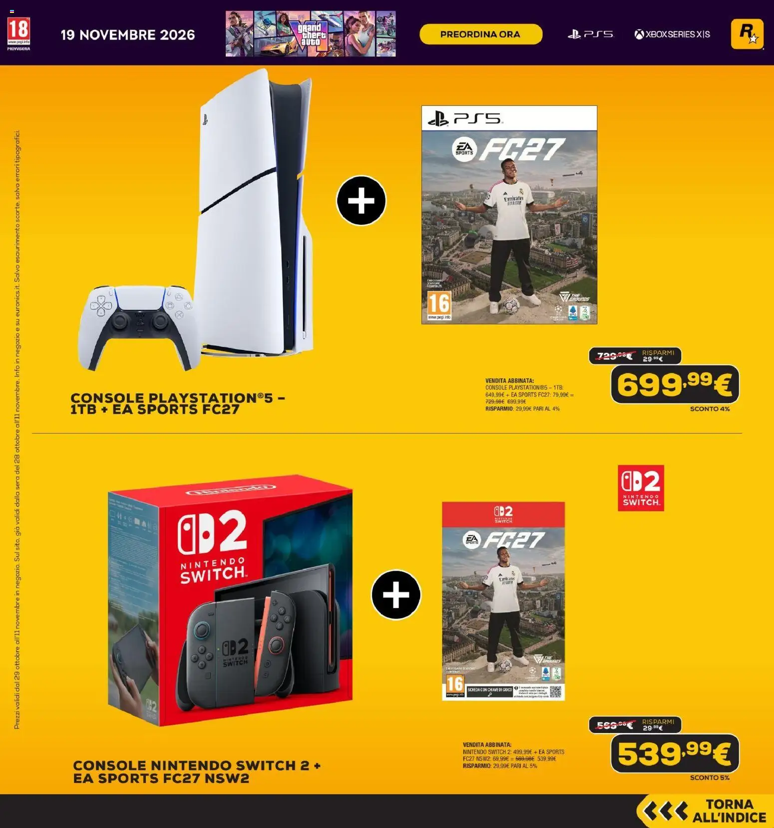 Anteprima dell'opuscolo Euronics Black Friday dal negozio Euronics valido da 29/10/2026 - Gioco, Xbox