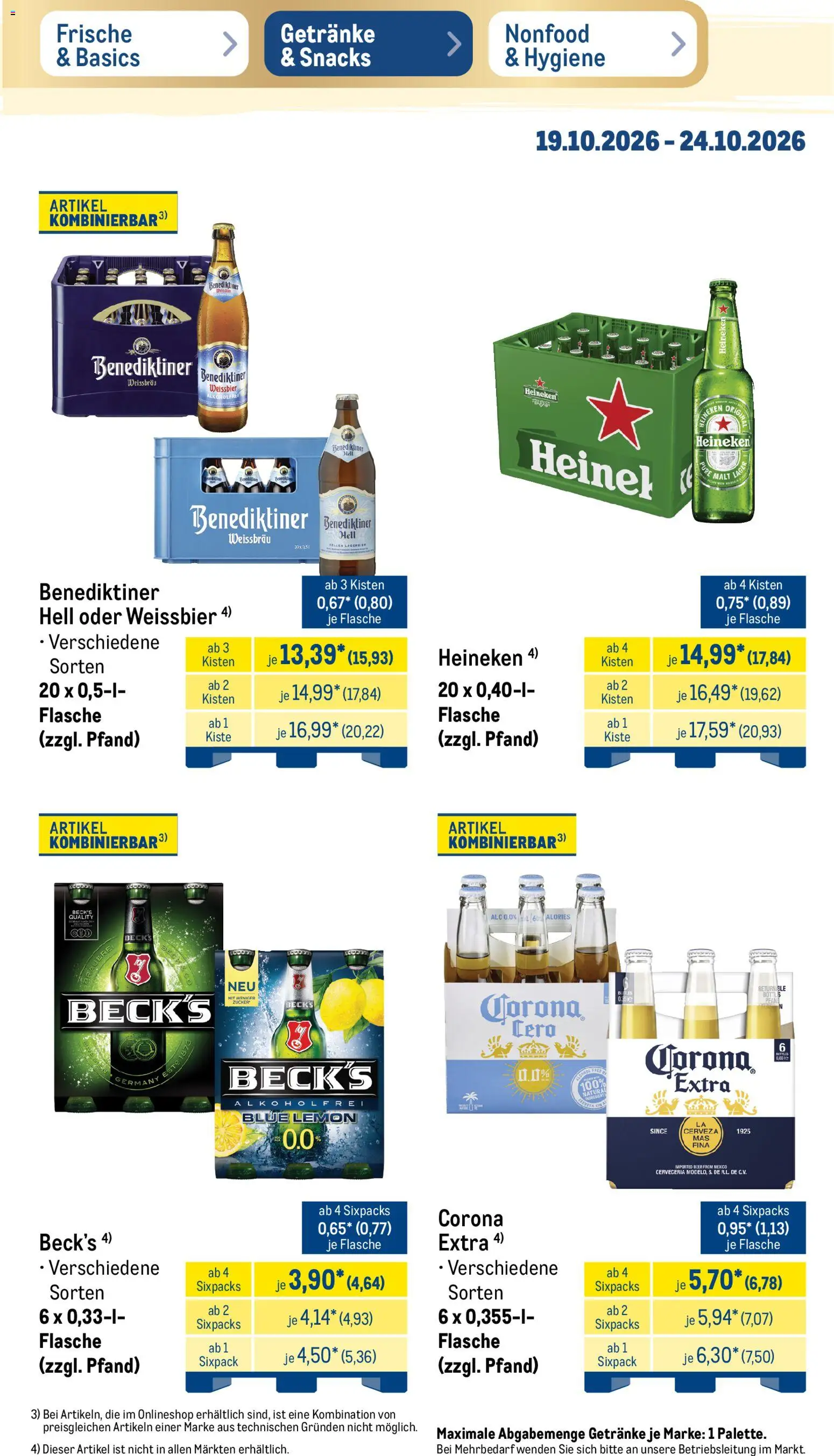 Vorschau von dem Prospekt des Geschäftes Metro, gültig ab dem 19.10.2026 - Gin, Ouzo, Fernet branca, Ouzo 12, Osborne, Fernet
