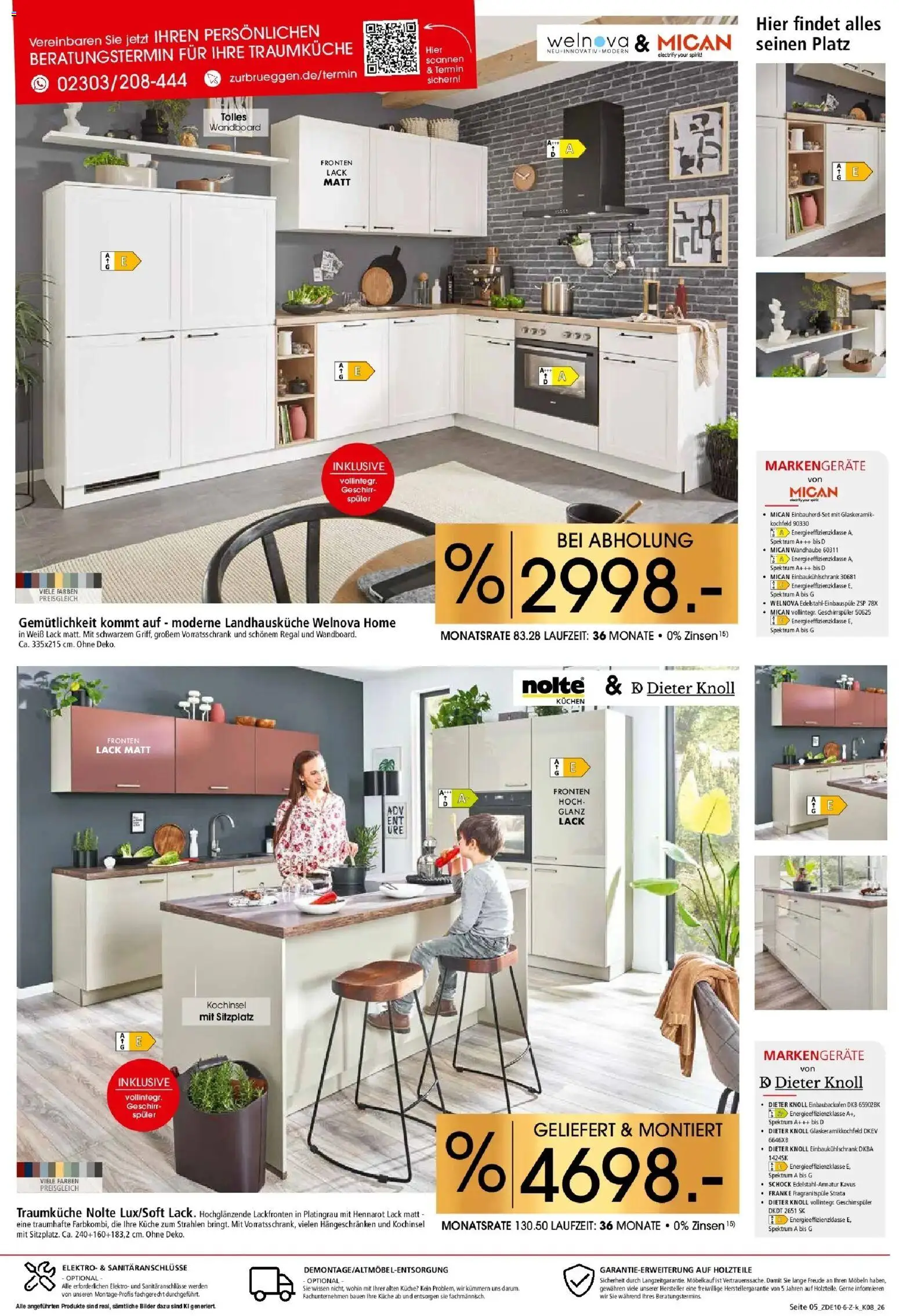 Vorschau von dem Prospekt des Geschäftes Zurbrüggen, gültig ab dem 24.10.2026 - Bilder, Kuchen, Küche, Geschirrspüler, Regal, Kochfeld, Wandboard