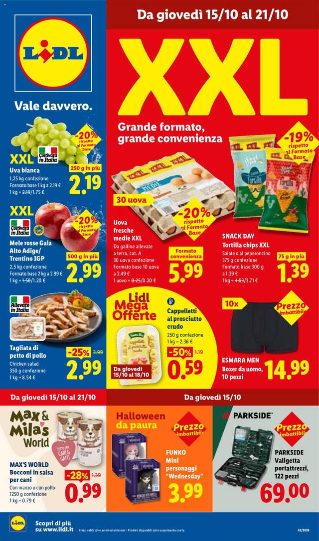 Nuovo volantino Lidl dal 15/10