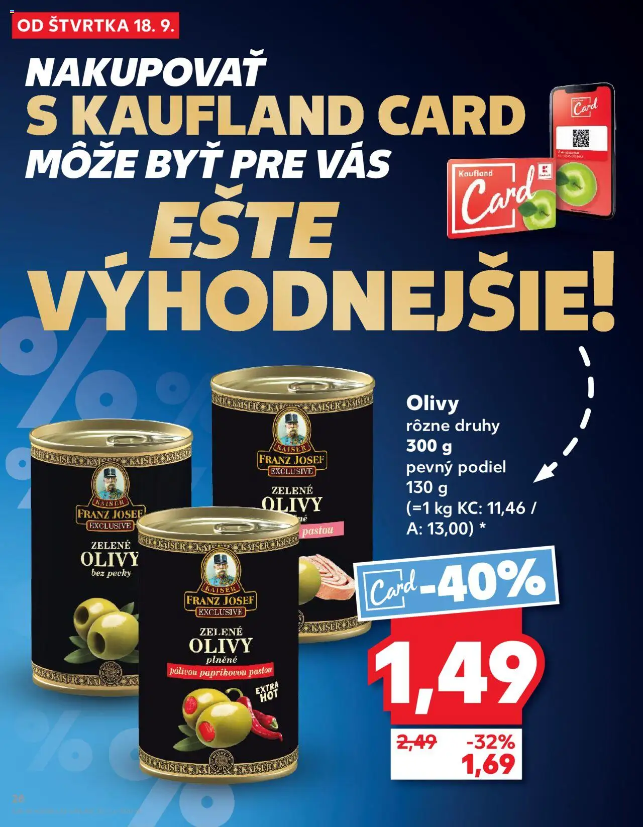 Náhľad Kaufland letáku platného od 18.09.2025 - Olivy