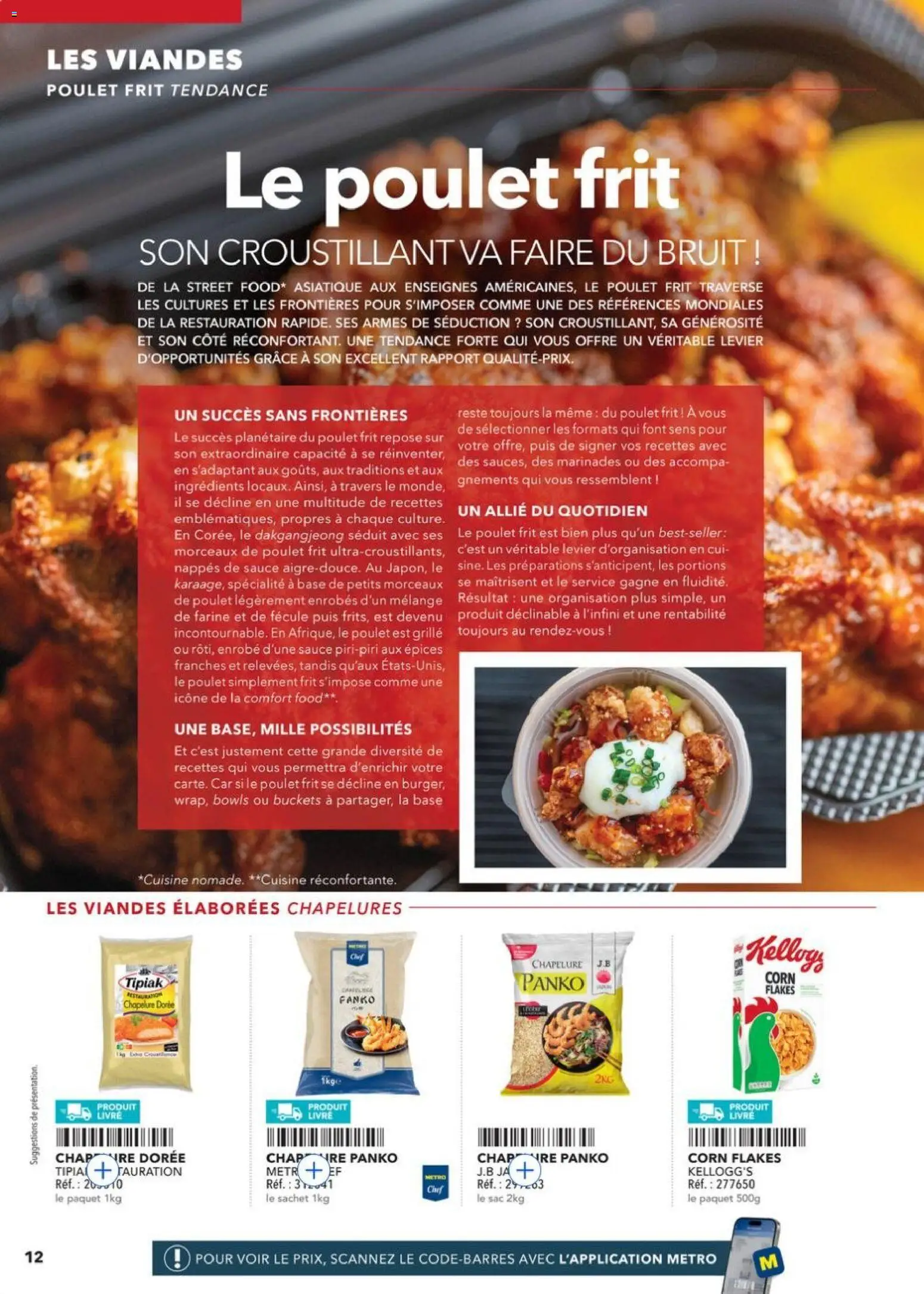 Prévisualisation de METRO - Restauration rapide du magasin METRO formulaire valide 14/04/2026 - Livre, Sac, Poulet, Poulet frit, Farine, Chapelure, Base, Ingrédients