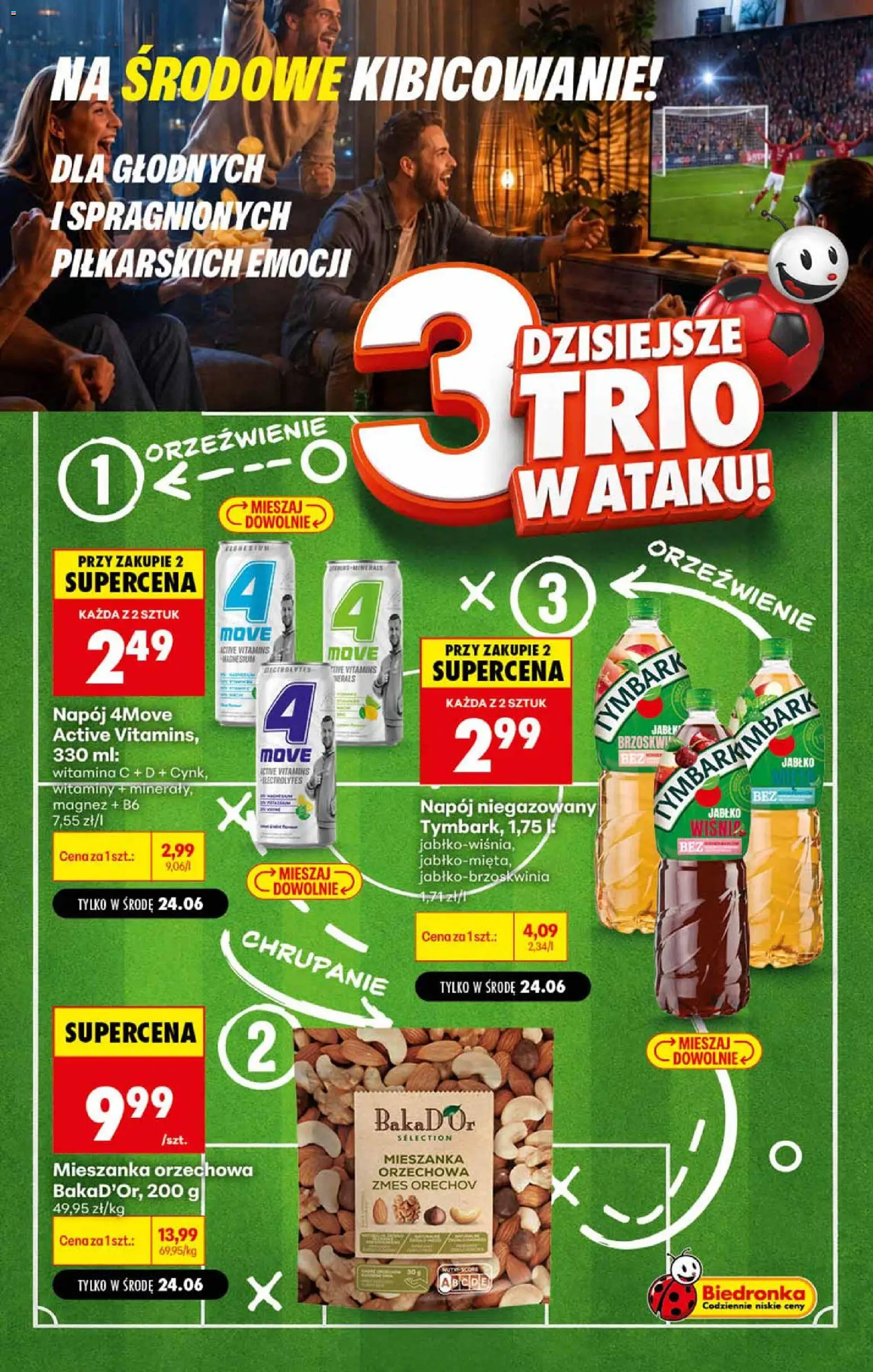 Pogląd gazetki "Biedronka gazetka - Football" ze sklepu Biedronka ważnej od 24.06.2026 - Tymbark, Orzechowa