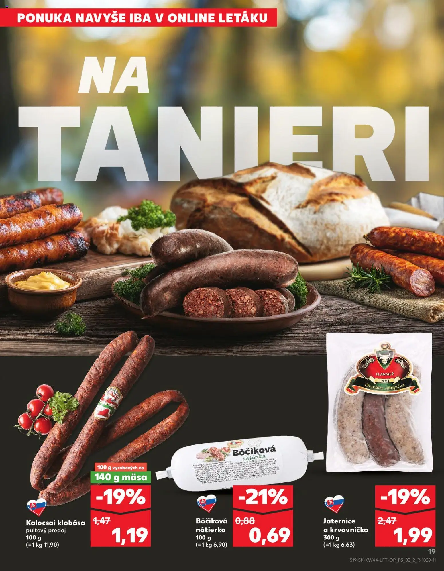 Náhľad Kaufland letáku platného od 30.10.2025 - Klobása, Nátierka