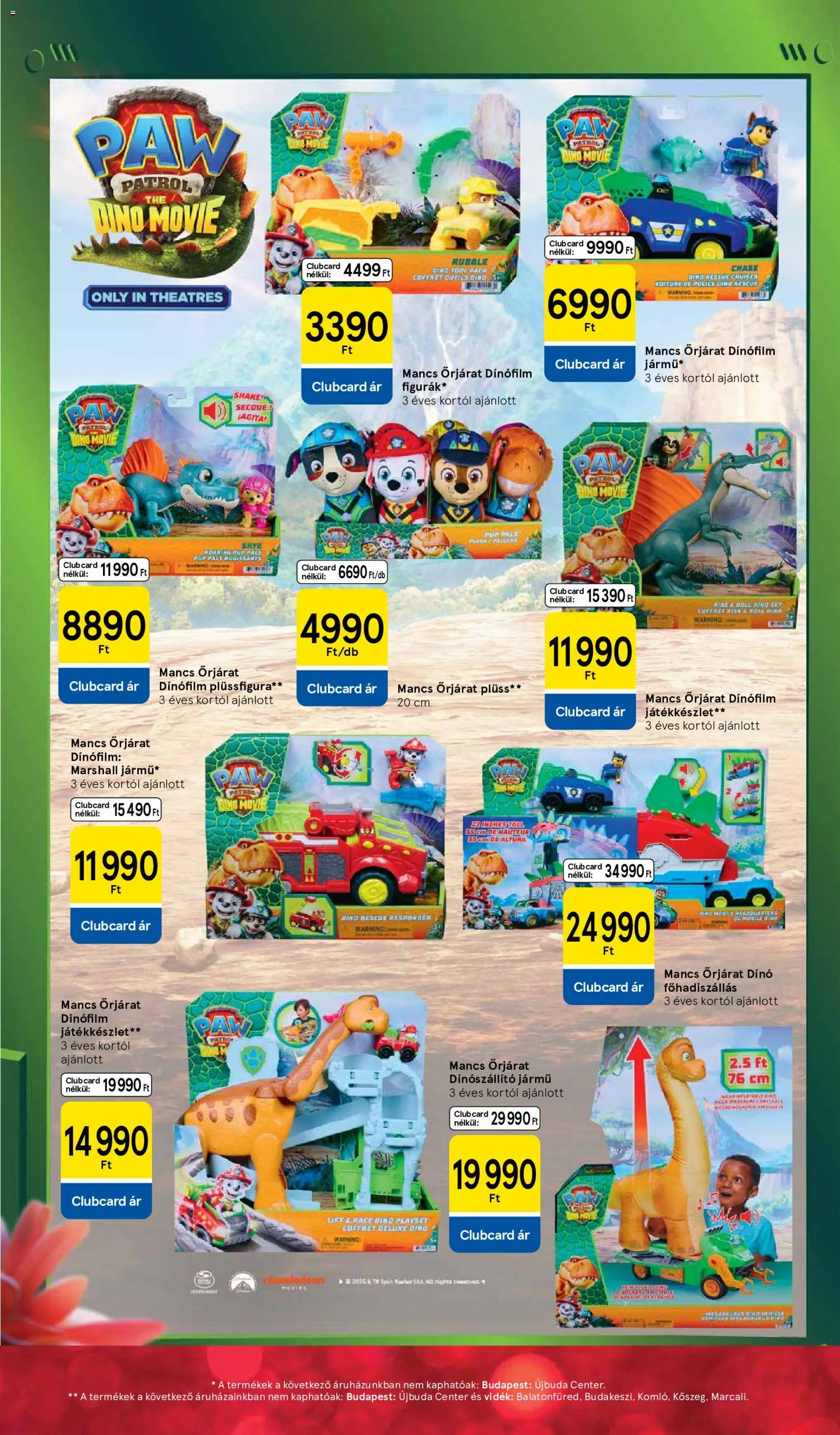 Tesco - Tesco Karácsonyi játékkatalógus megtekintése, amely érvényes 2026.10.28.-től - Mancs őrjárat, Dino, Plüss