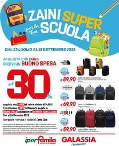 Anteprima dell'opuscolo Galassia volantino Scuola dal negozio Galassia valido da 23/07/2026