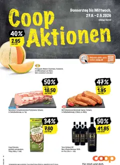 Vorschau des Merkblatts Coop aktionen vom Shop Coop gültig von 27.08.2026 bis 02.09.2026