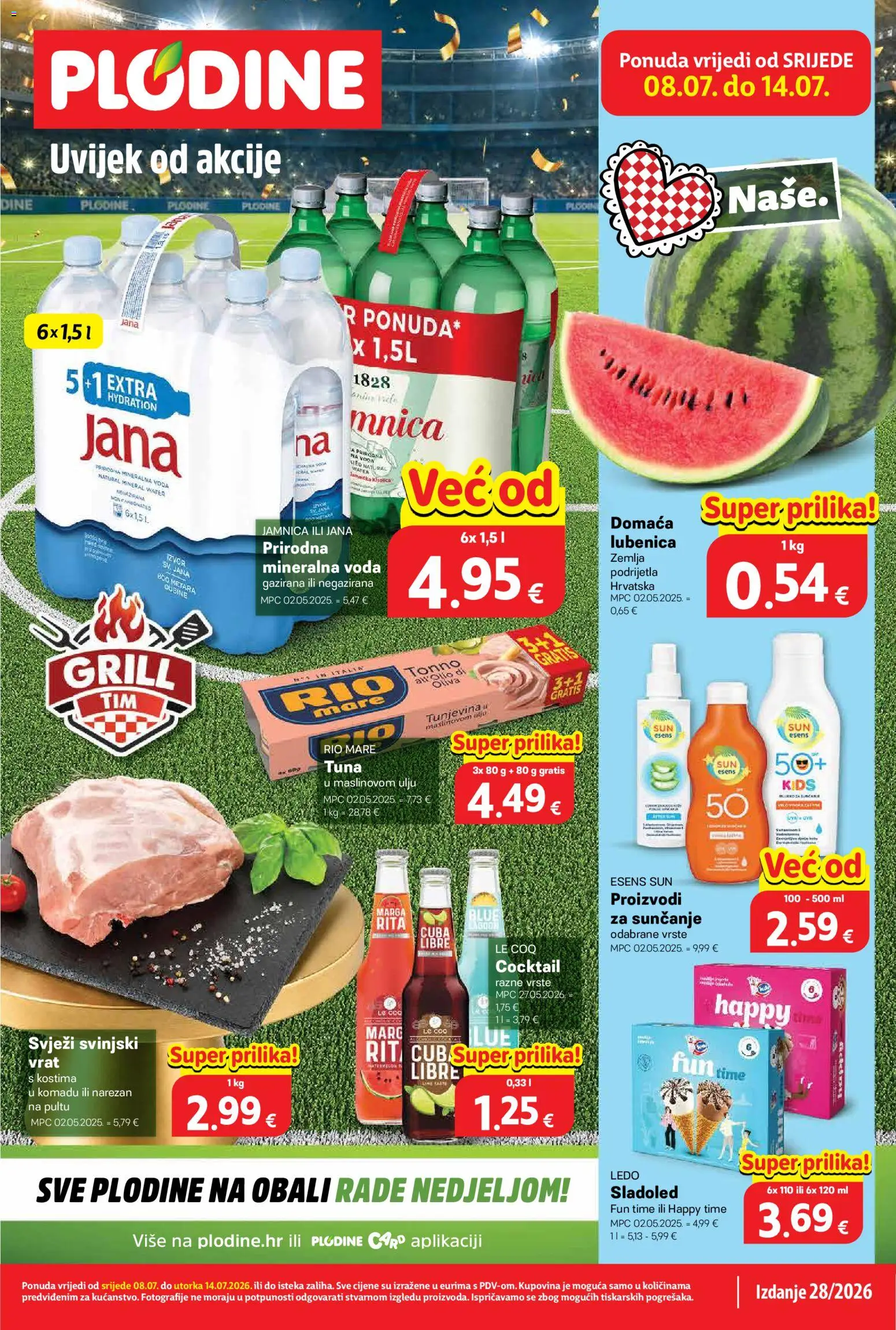 Pregled letka Plodine Katalog trgovine Plodine vrijedi od 08.07.2026