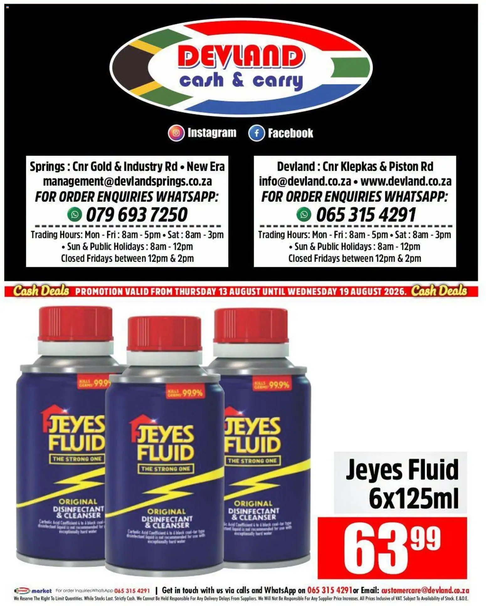 Preview of Devland flyer valid from 13/08/2026 - Disinfectant