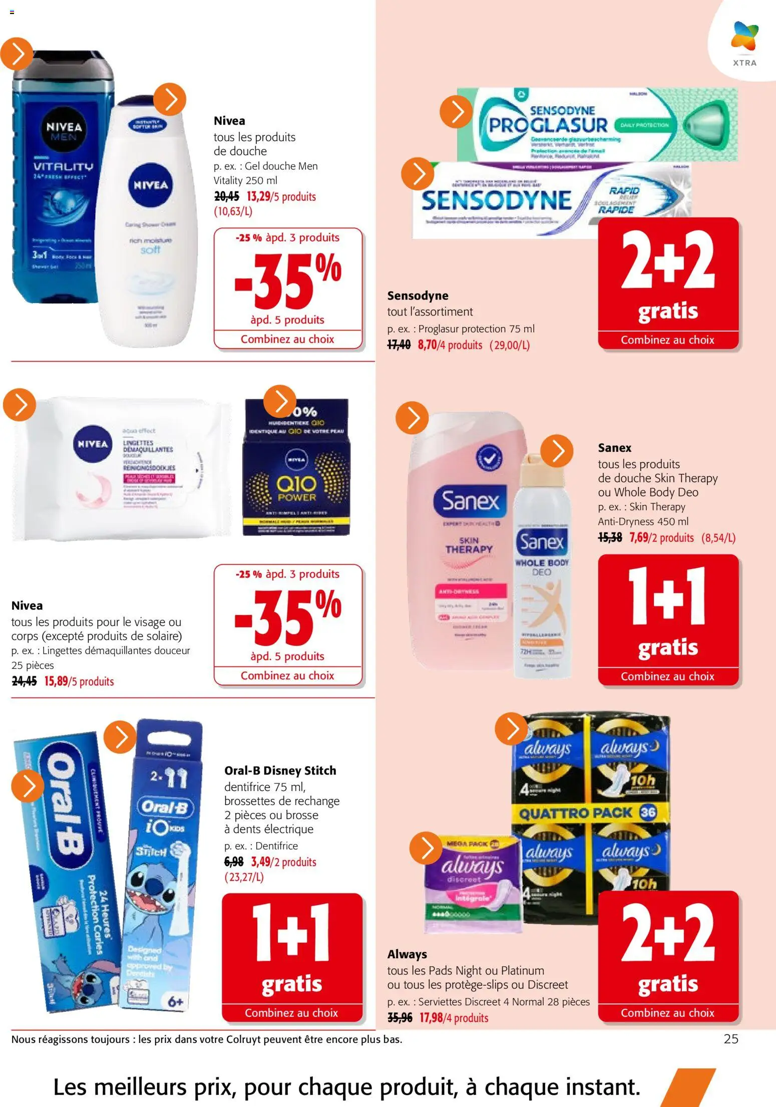 Prévisualisation de Colruyt catalogue du magasin Colruyt formulaire valide 23/09/2026 - Body, Gel douche, Douche, Dentifrice, Always, Serviettes, Brosse, Lingettes démaquillantes
