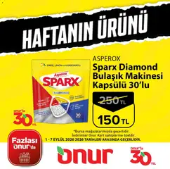 Onur Market Onur Market - Haftanın Ürünü 01.09.2026 - Broşürünün önizlemesi