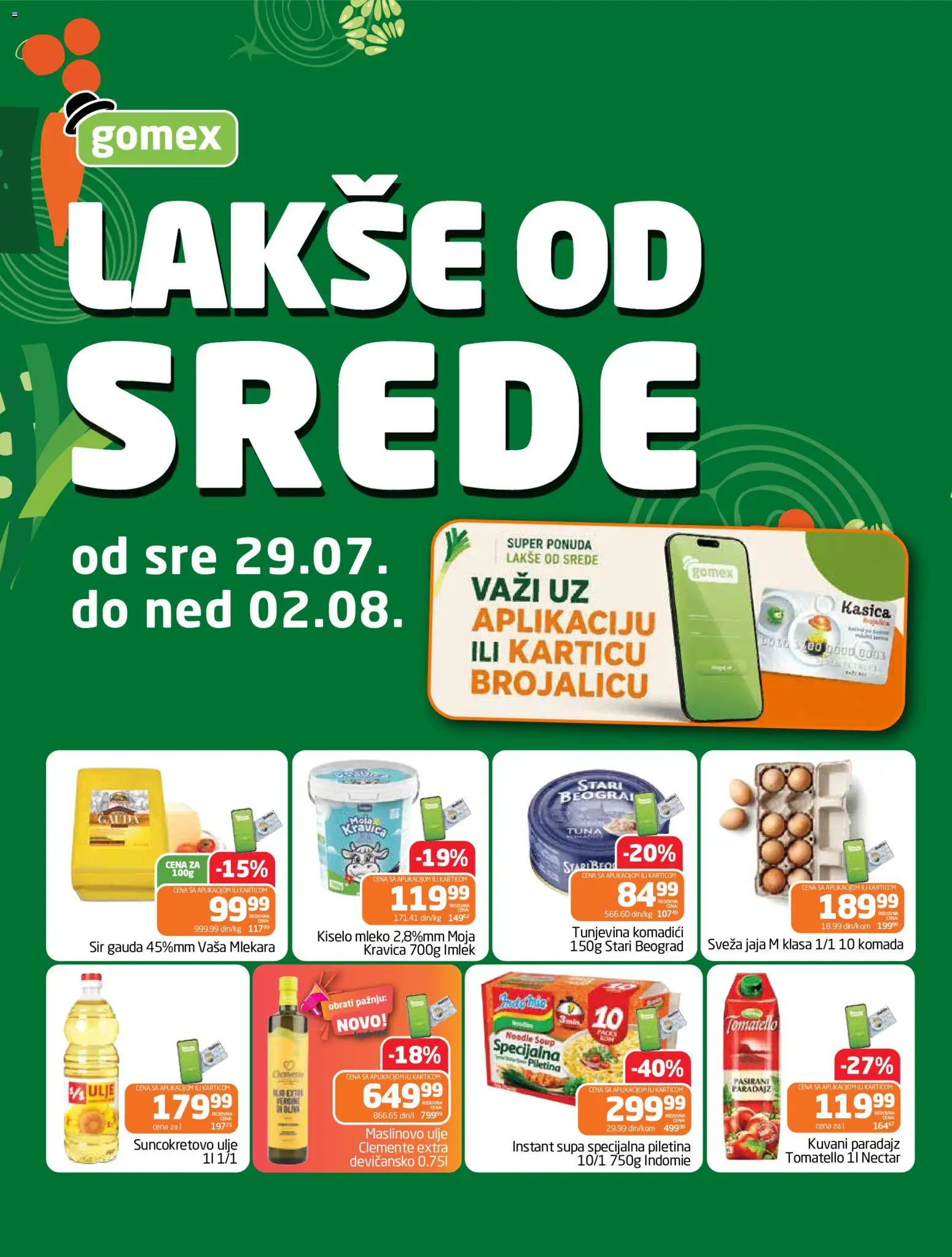 Pregled Gomex kataloga - važi od 29.07.2026