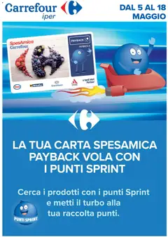 Anteprima dell'opuscolo Carrefour volantino Iper - Punti Sprint Payback dal negozio Carrefour valido da 05/05/2026