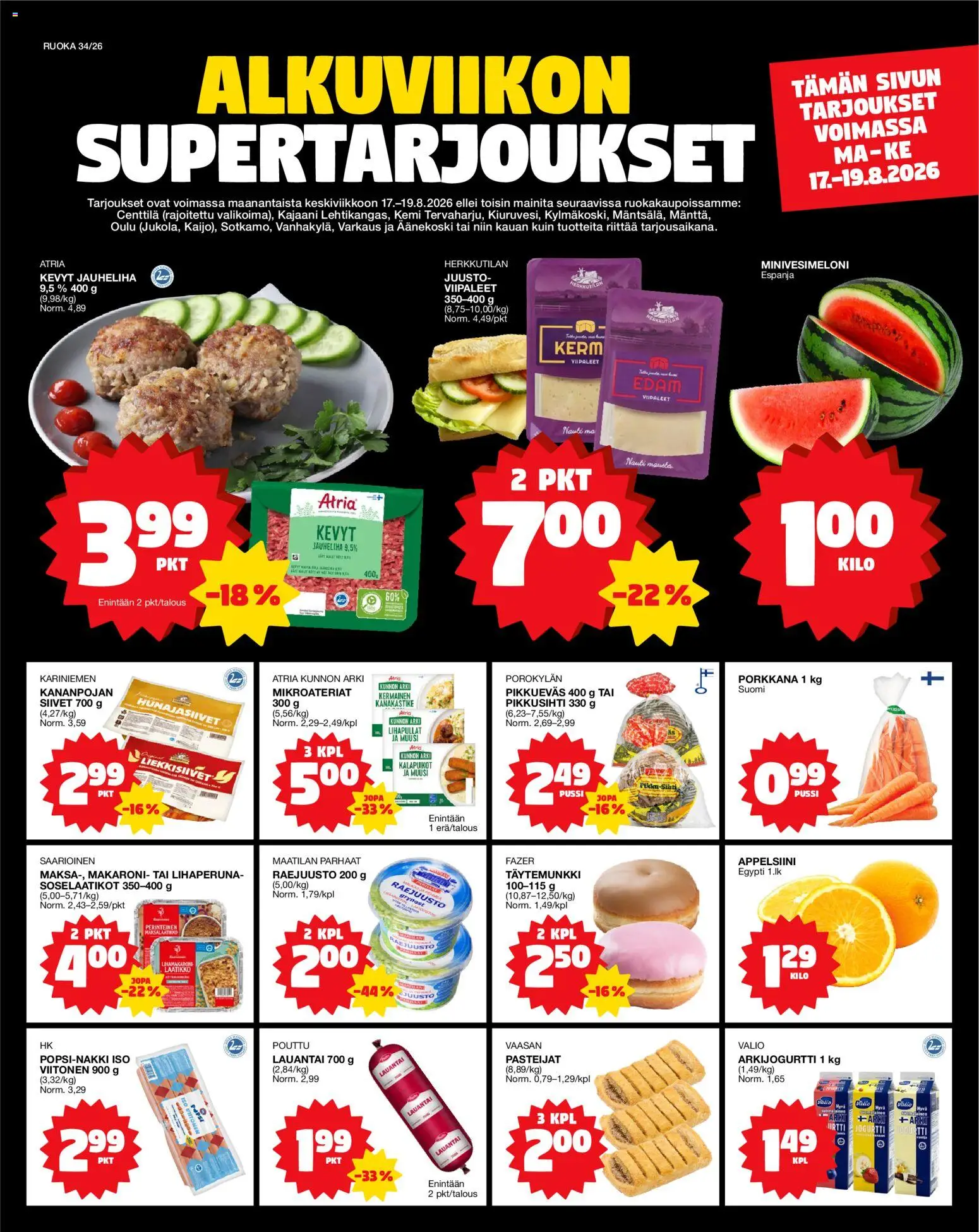 Kaupan Tokmanni Tokmanni Ruokasanomat esikatselu, voimassa 17/08/2026