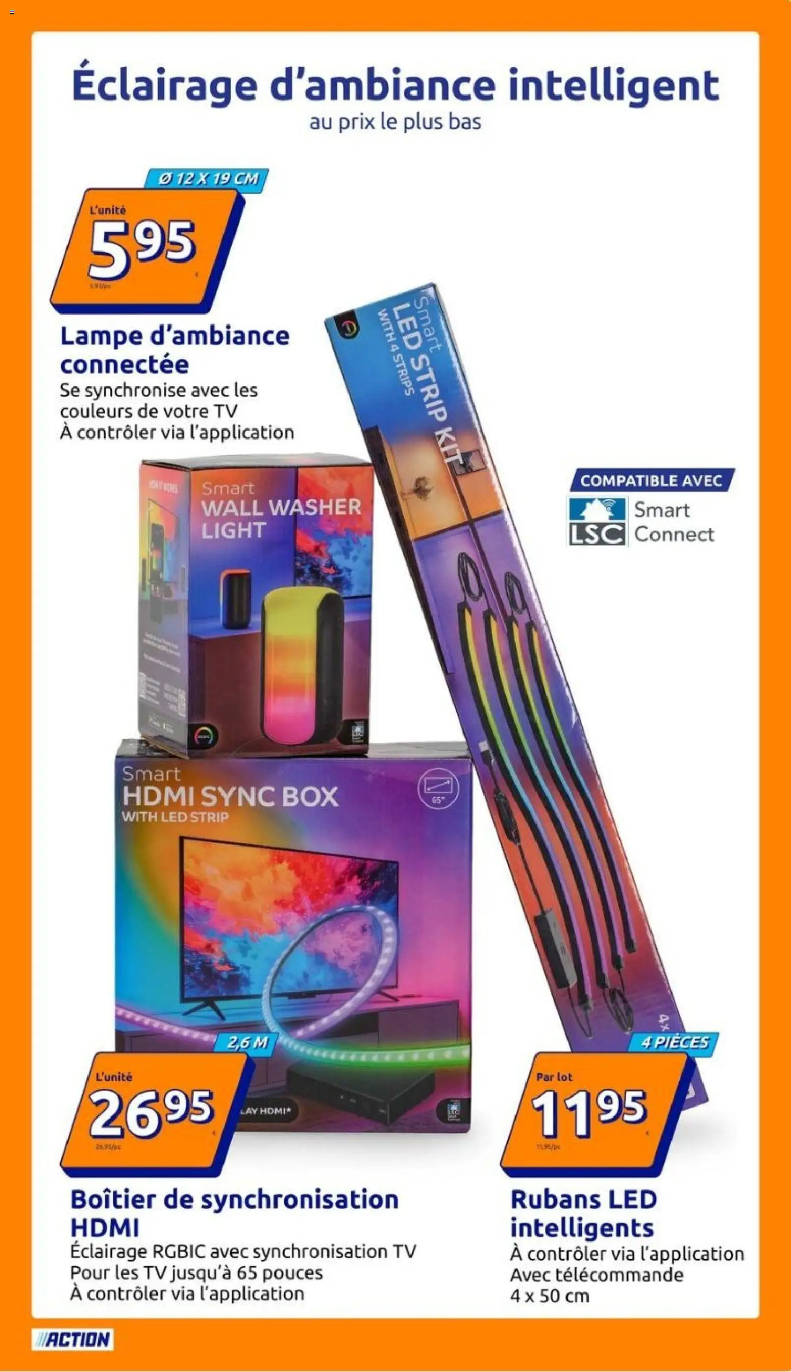 Prévisualisation de Action catalogue du magasin Action formulaire valide 28/10/2026 - Lampe, Télécommande, Éclairage