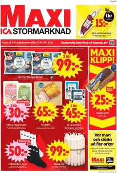Förhandsgranska reklamblad ICA Maxi erbjudanden från butik ICA Maxi gäller från 31/08/2026