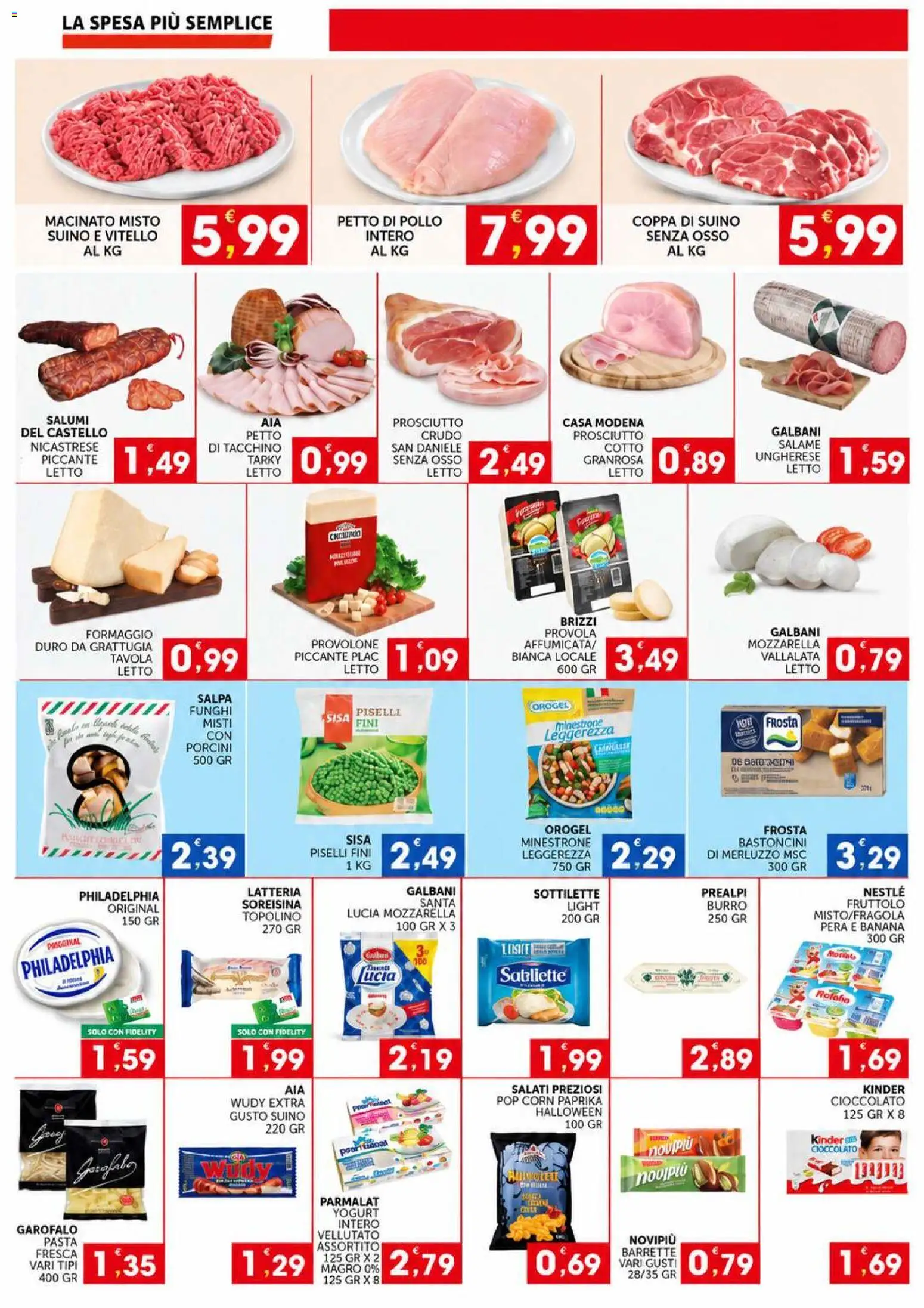 Anteprima dell'opuscolo SISA volantino Mercadò City dal negozio SISA valido da 29/10/2026 - Pasta, Formaggio, Merluzzo, Minestrone, Pera, Vitello, Suino, Macinato