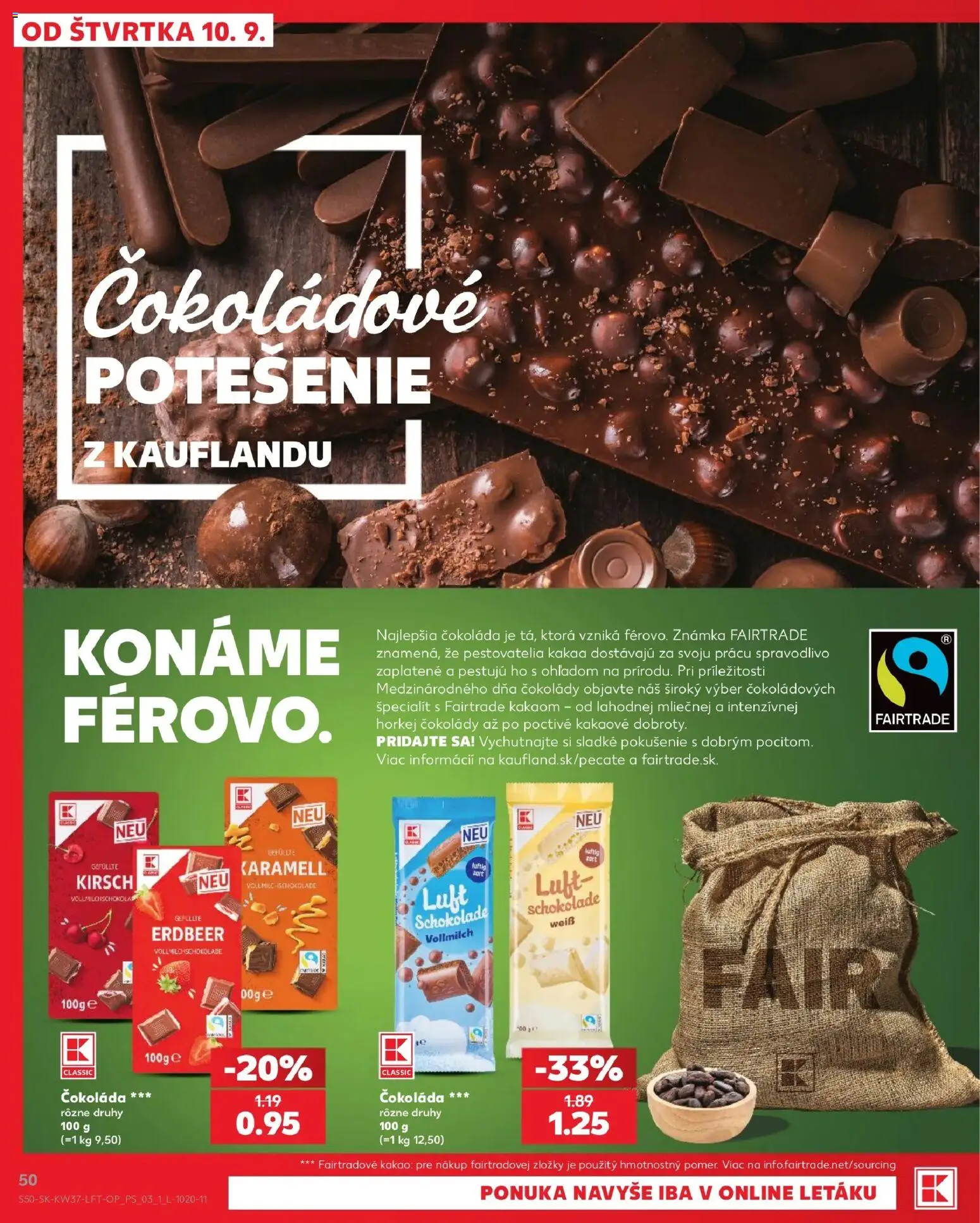 Náhľad Kaufland letáku platného od 10.09.2026 - Čokoláda, Kakao