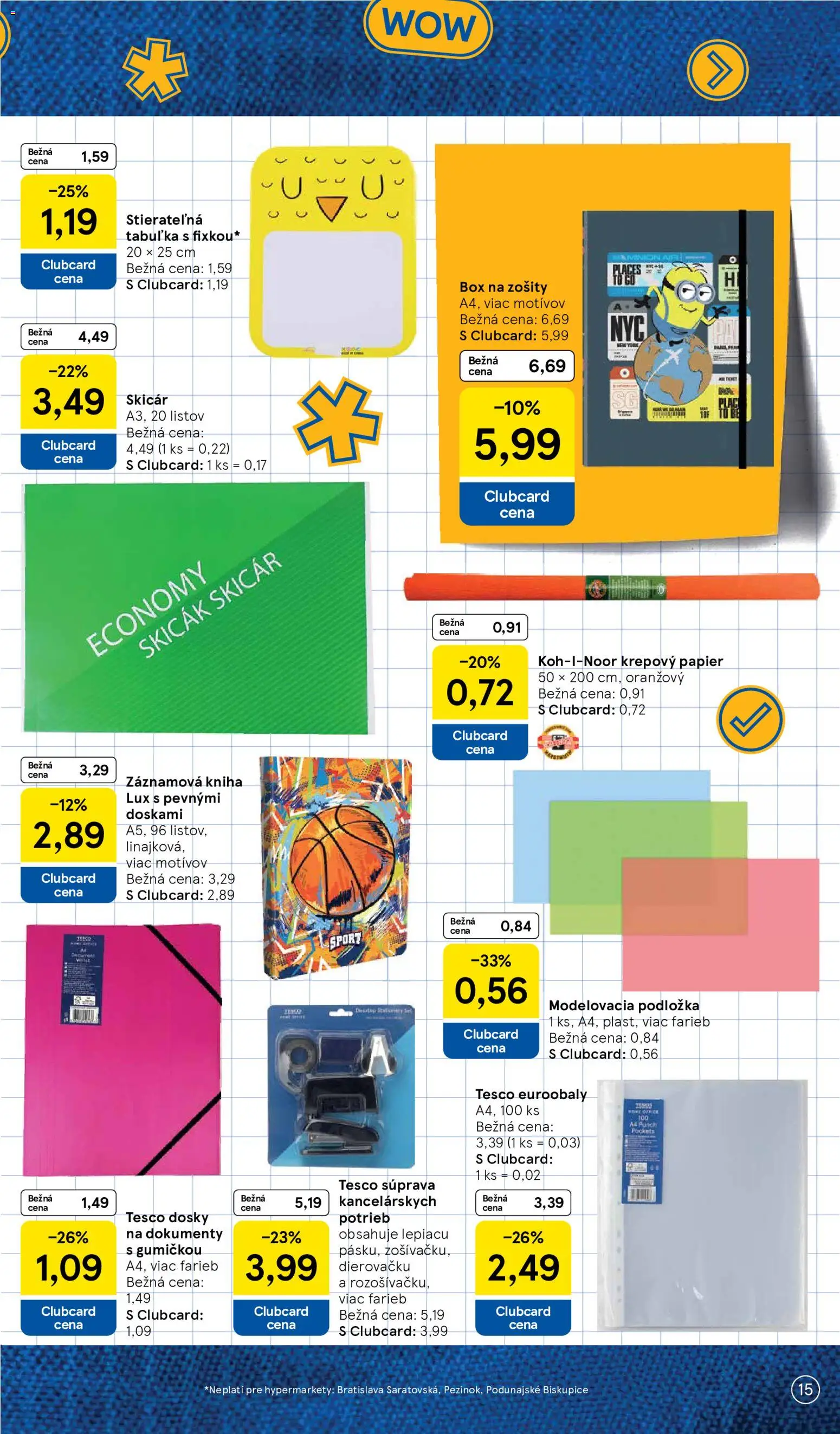 Náhľad Tesco letáku platného od 03.08.2026 - Kniha, Zošity