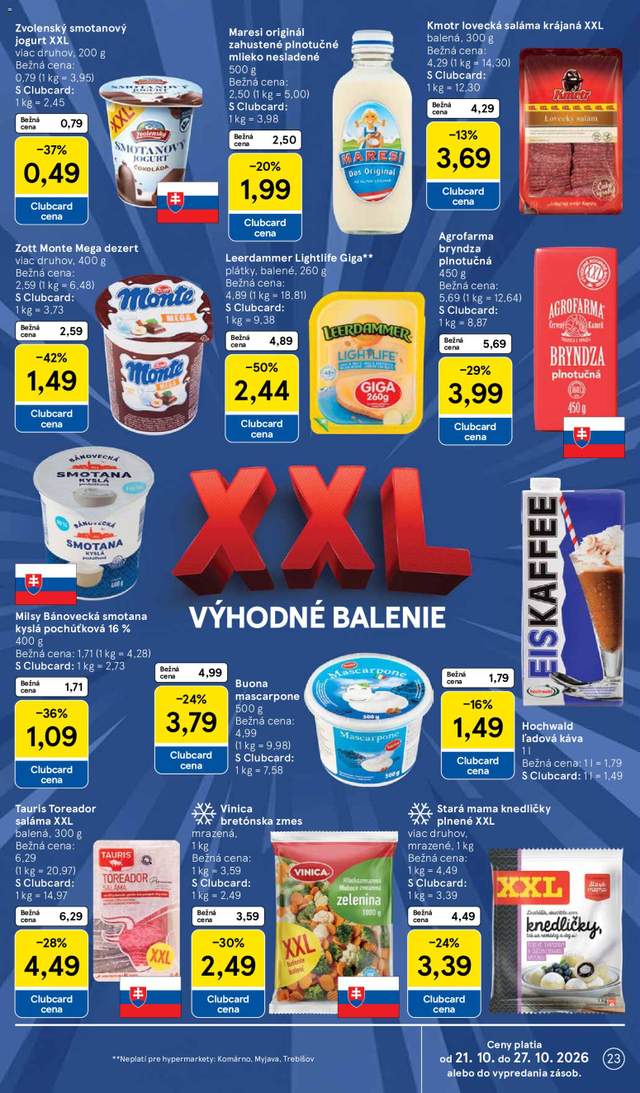 Nový Tesco leták od 21.10.