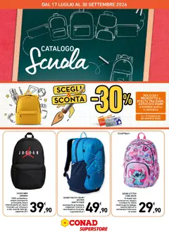 Anteprima dell'opuscolo Conad volantino Scuola Sicilia dal negozio Conad valido da 17/07/2026